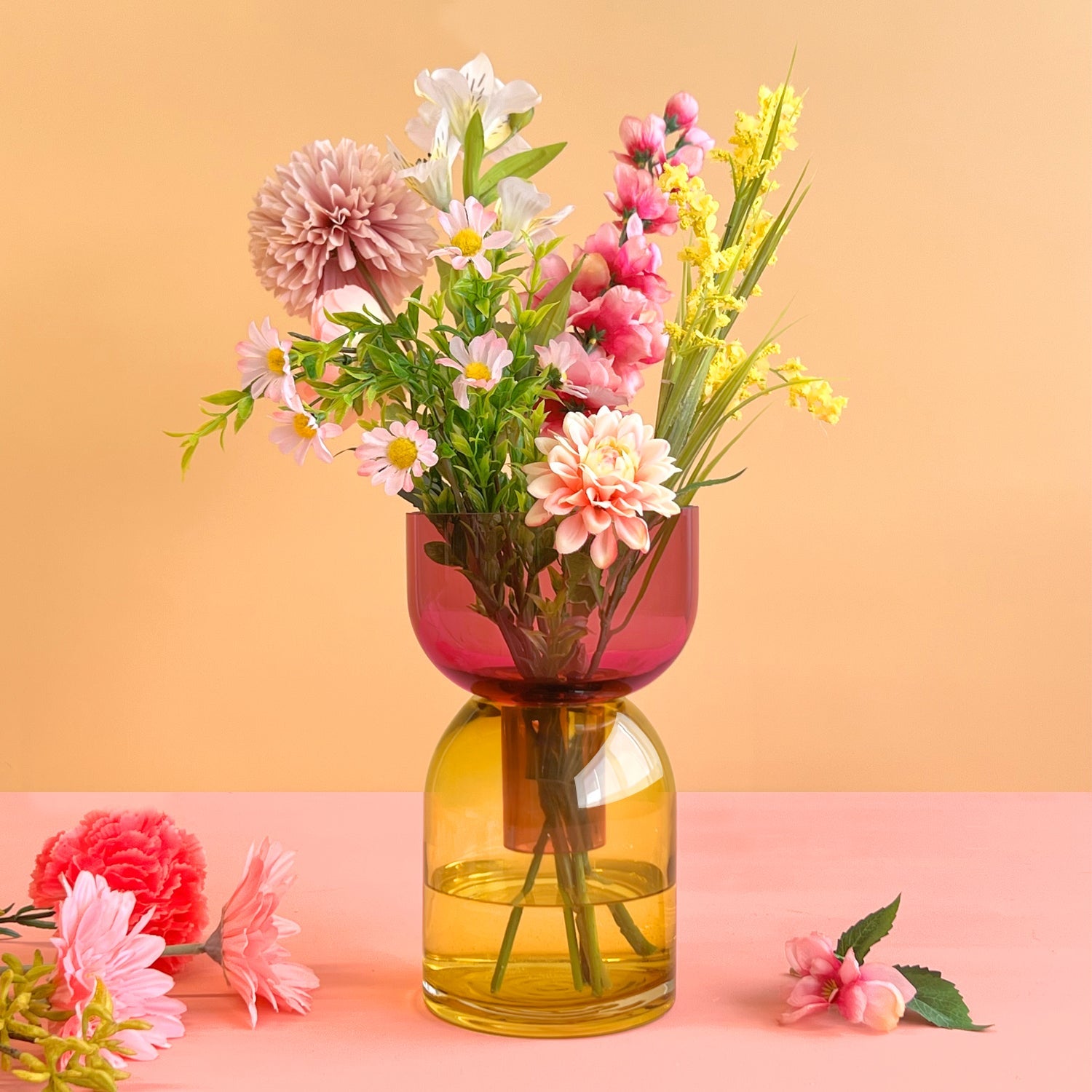 Medium Flip Vase | Pink & Yellow Vases Cloudnola - Atelier Saucier