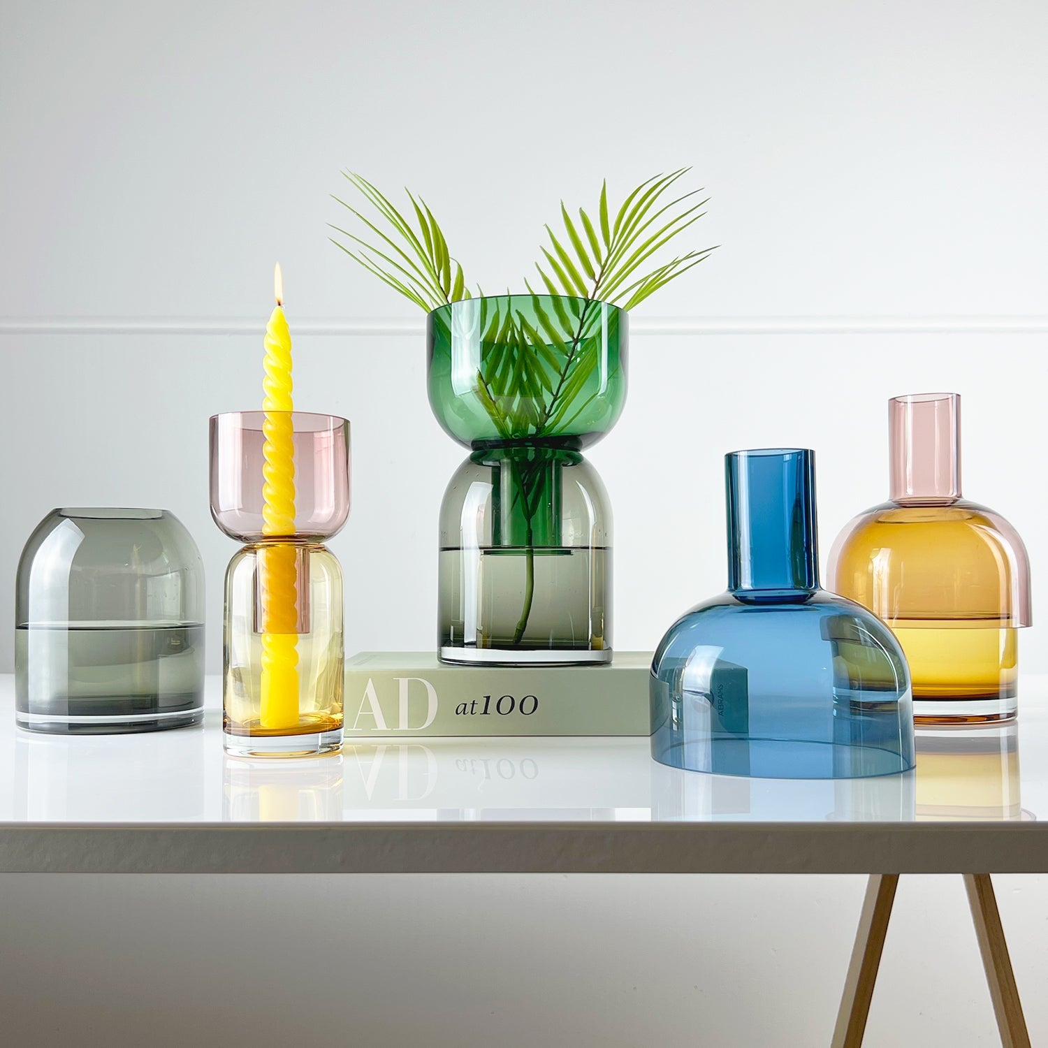 Medium Flip Vase | Green & Gray Vases Cloudnola - Atelier Saucier