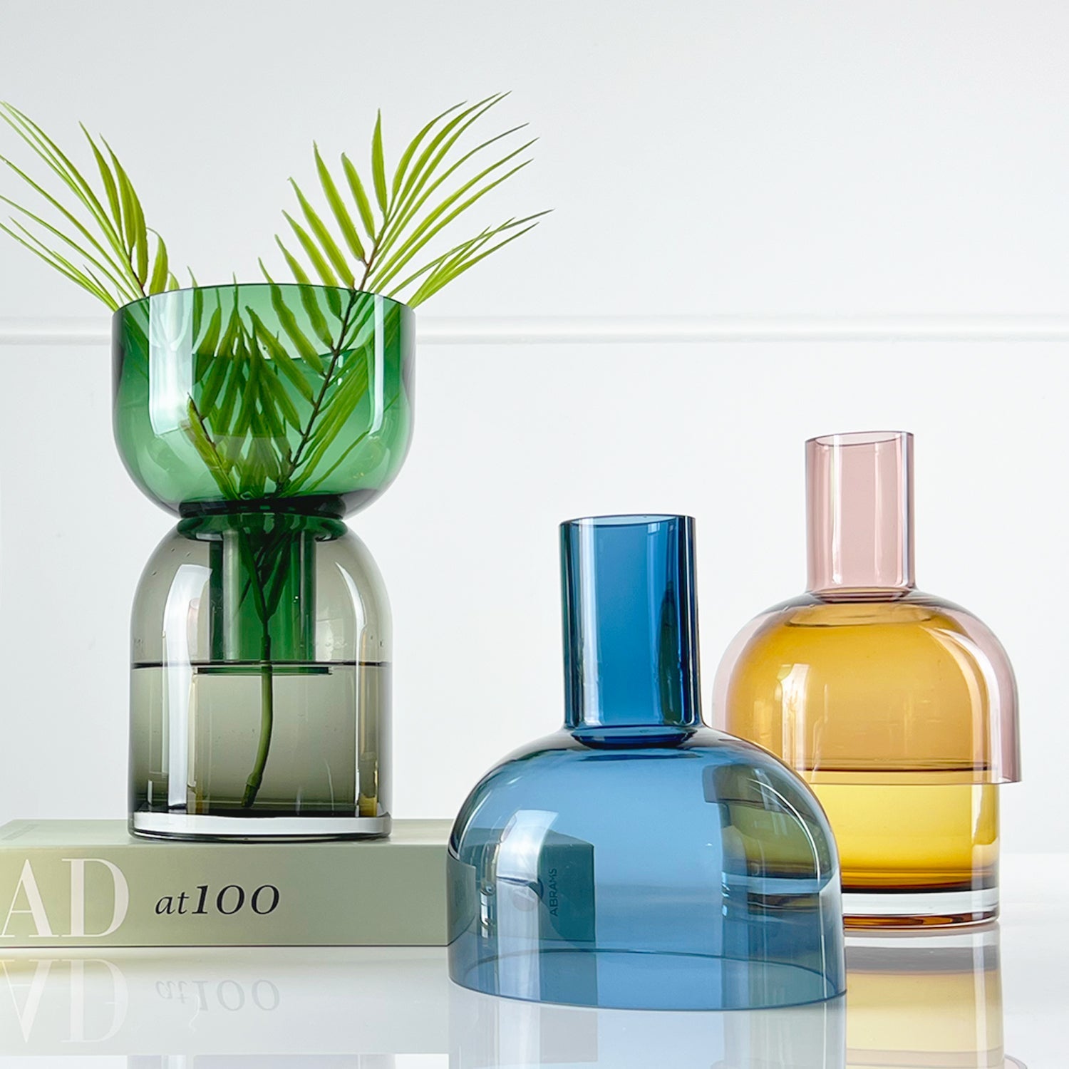 Medium Flip Vase | Green & Gray Vases Cloudnola - Atelier Saucier