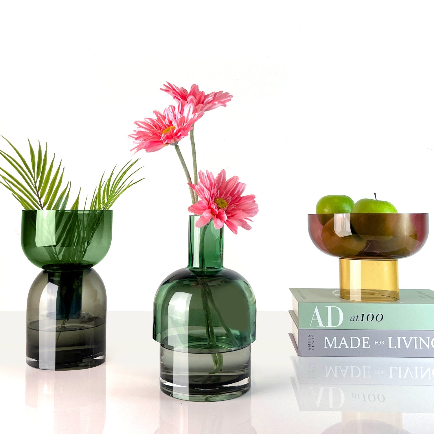 Medium Flip Vase | Green & Gray Vases Cloudnola - Atelier Saucier