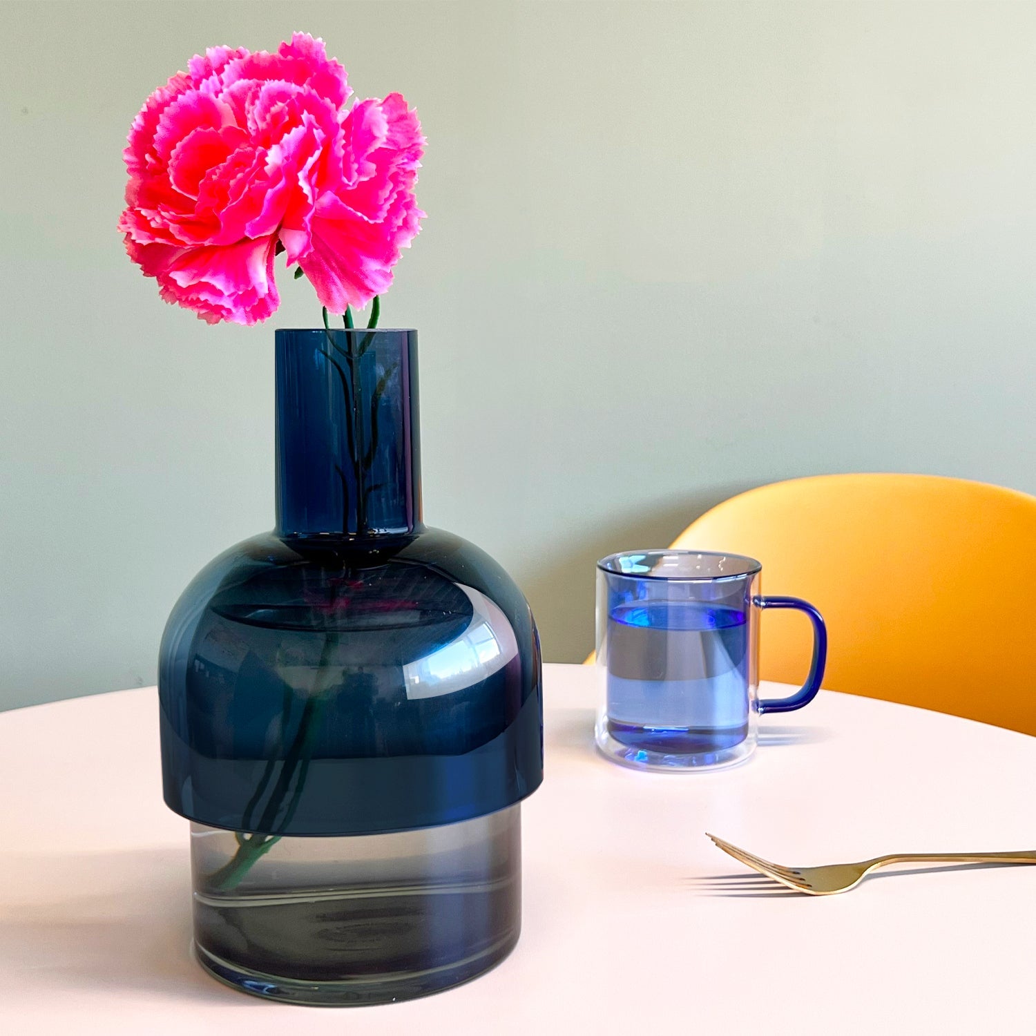 Medium Flip Vase | Blue & Gray Vases Cloudnola - Atelier Saucier