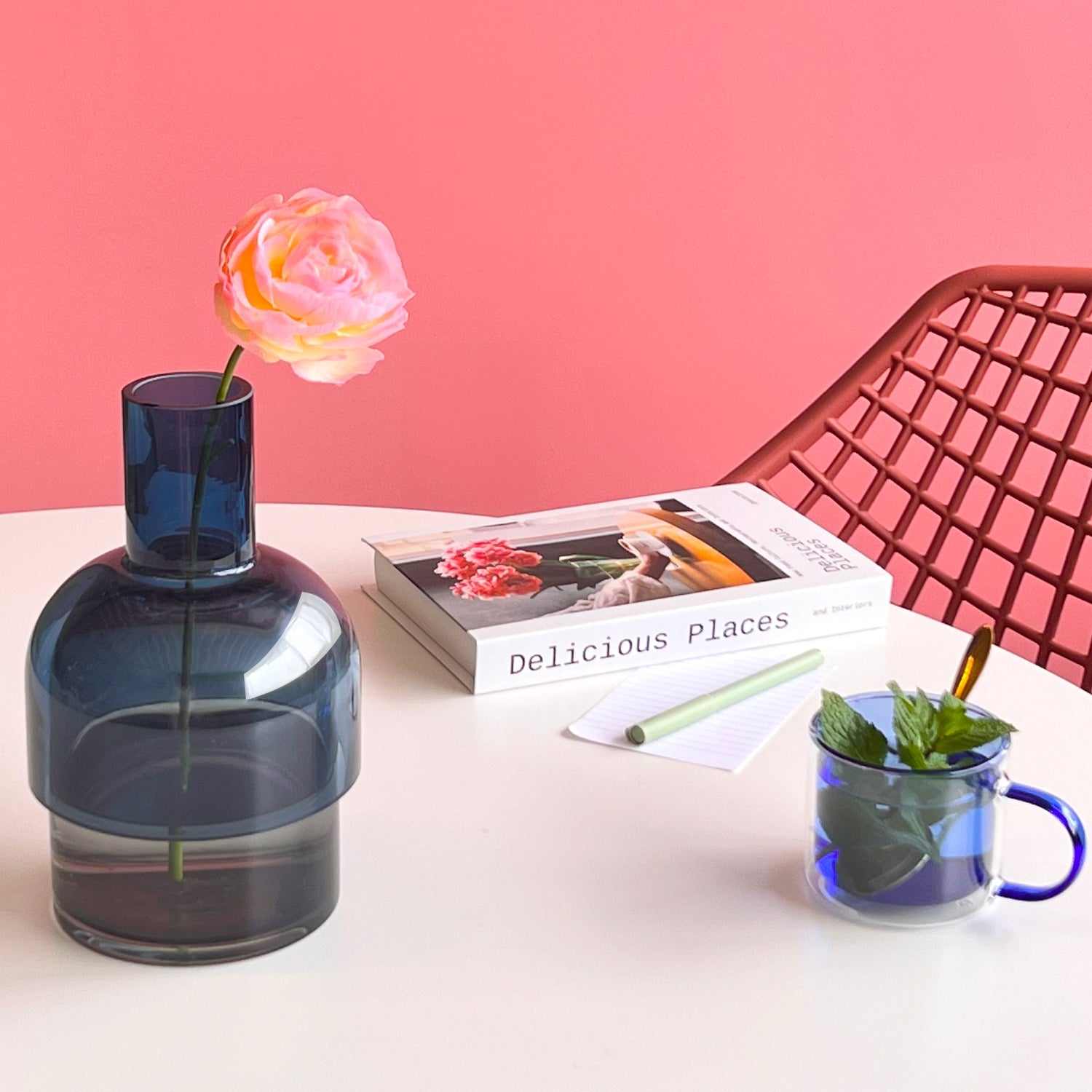 Medium Flip Vase | Blue & Gray Vases Cloudnola - Atelier Saucier