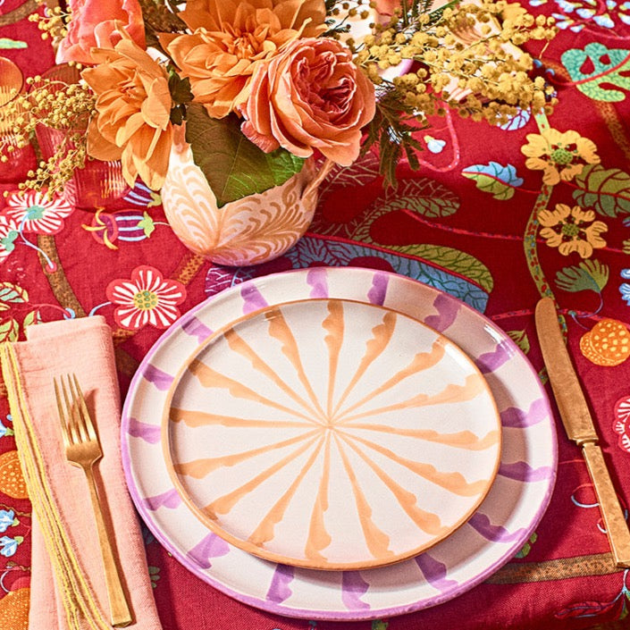 Hand-Painted Dinner Plate | Lilac Plates Pomelo Casa - Atelier Saucier