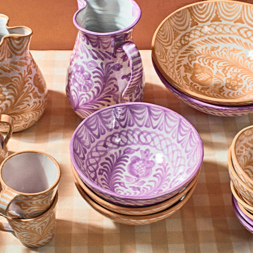 Small Hand-Painted Bowl | Lilac Bowls Pomelo Casa - Atelier Saucier
