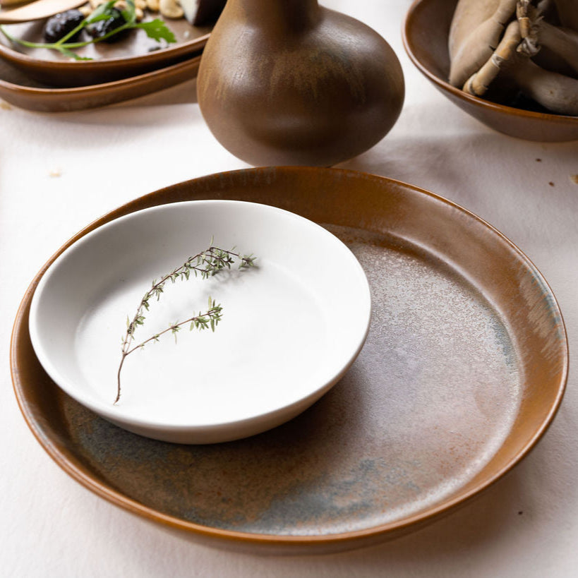 3-Piece Skali Coupe Dinner Setting Plates Haand - Atelier Saucier