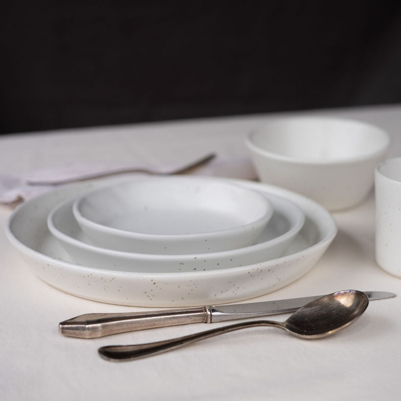 3-Piece Skali Coupe Dinner Setting Plates Haand - Atelier Saucier