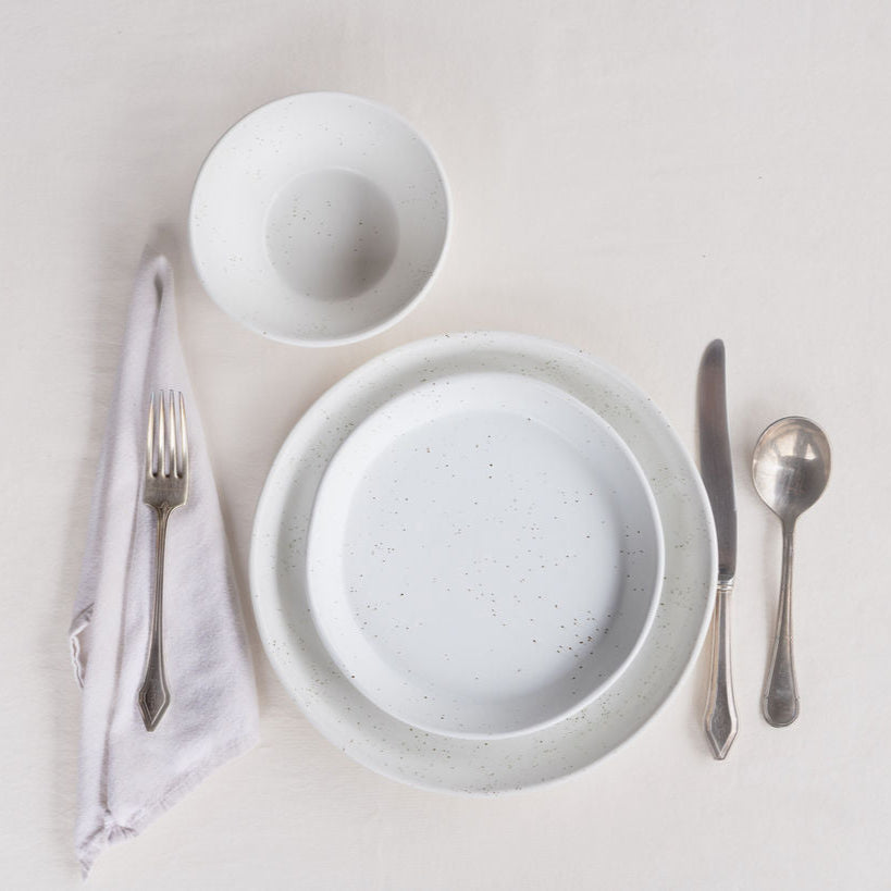 3-Piece Skali Coupe Dinner Setting Plates Haand - Atelier Saucier