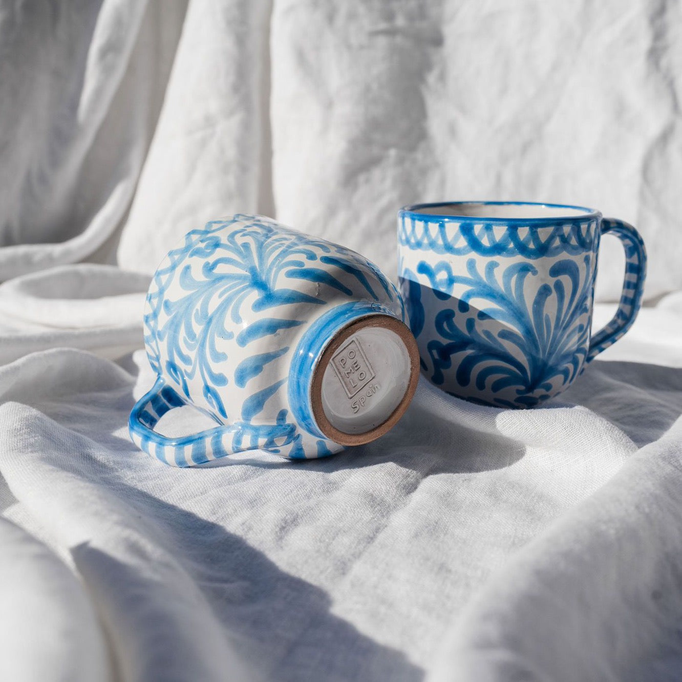 Hand-Painted Mug | Sky Blue Drinkware Pomelo Casa - Atelier Saucier