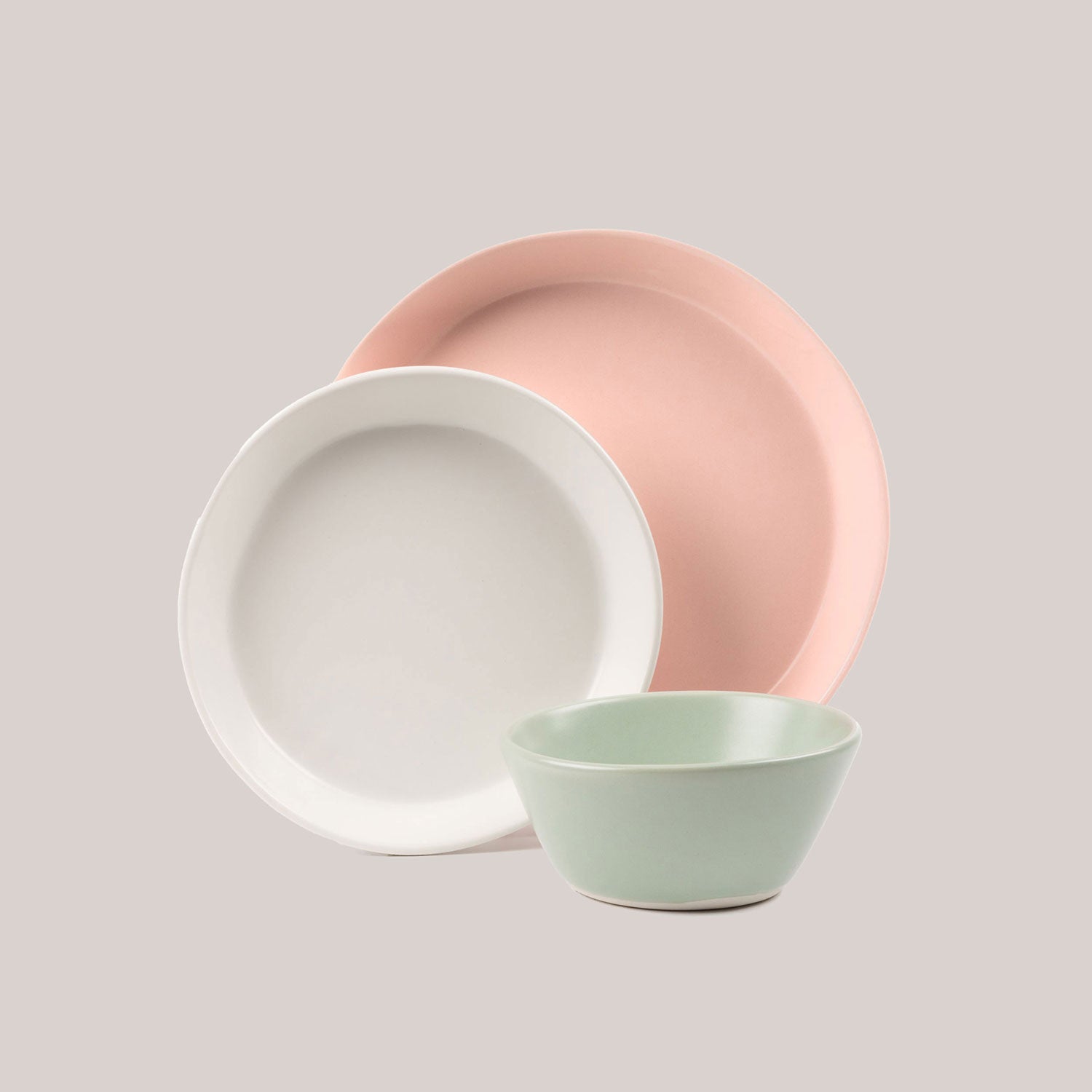 3-Piece Skali Coupe Dinner Setting Plates Haand - Atelier Saucier