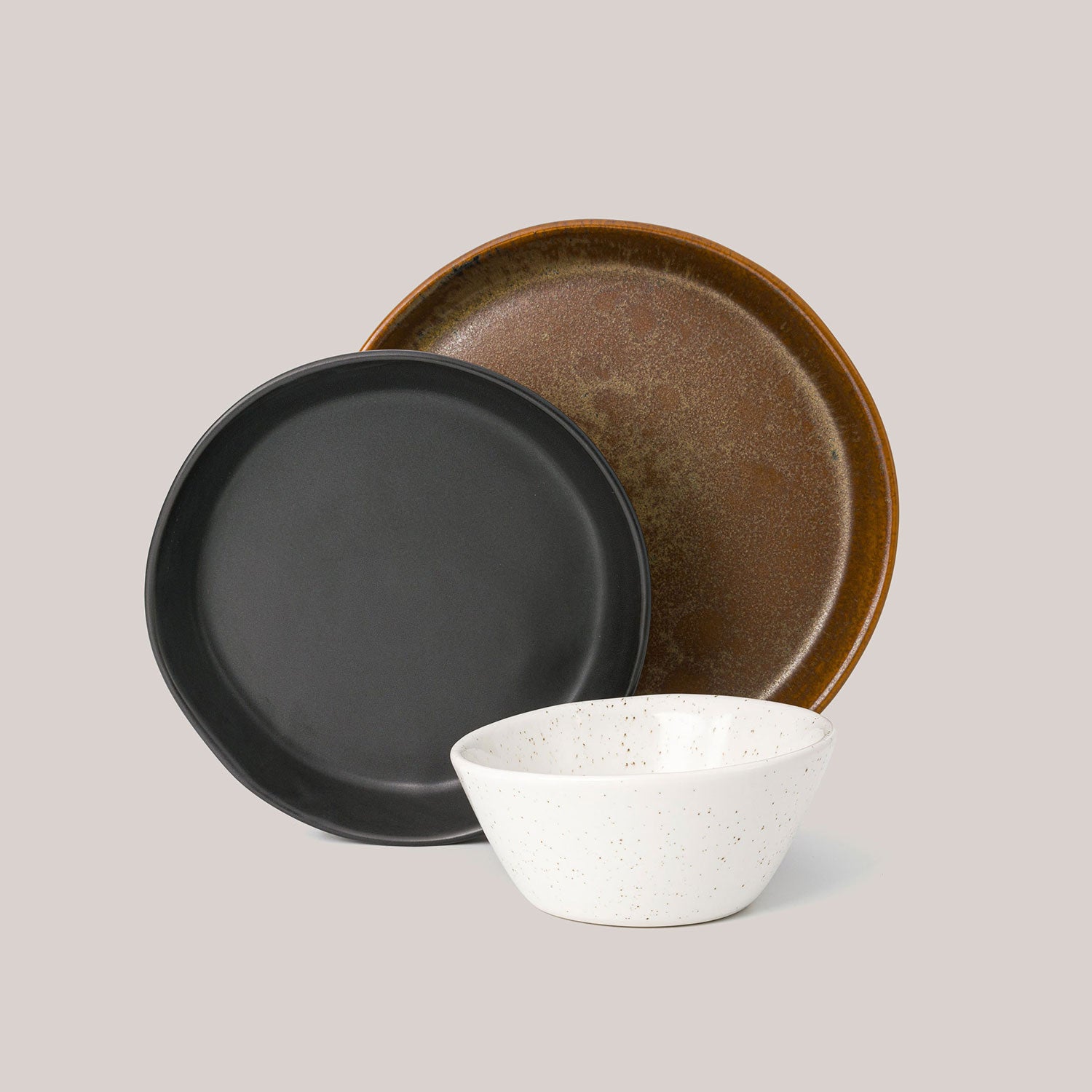 3-Piece Skali Coupe Dinner Setting Plates Haand - Atelier Saucier