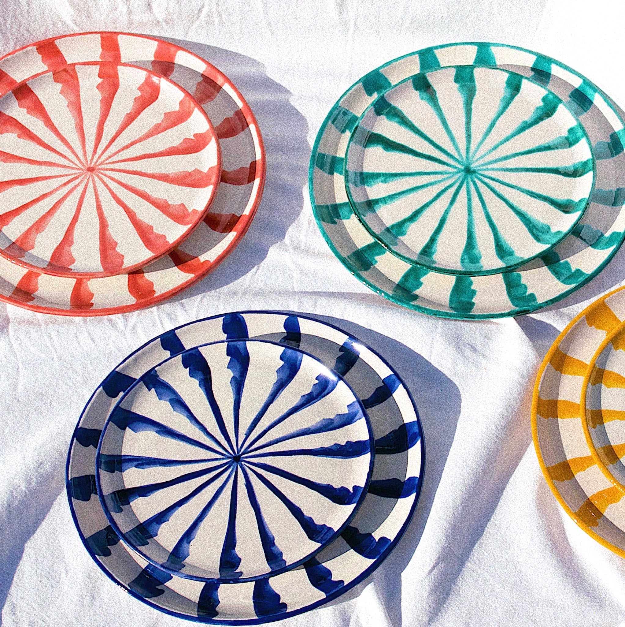 Hand-Painted Salad Plate | Traditional Blue Plates Pomelo Casa - Atelier Saucier