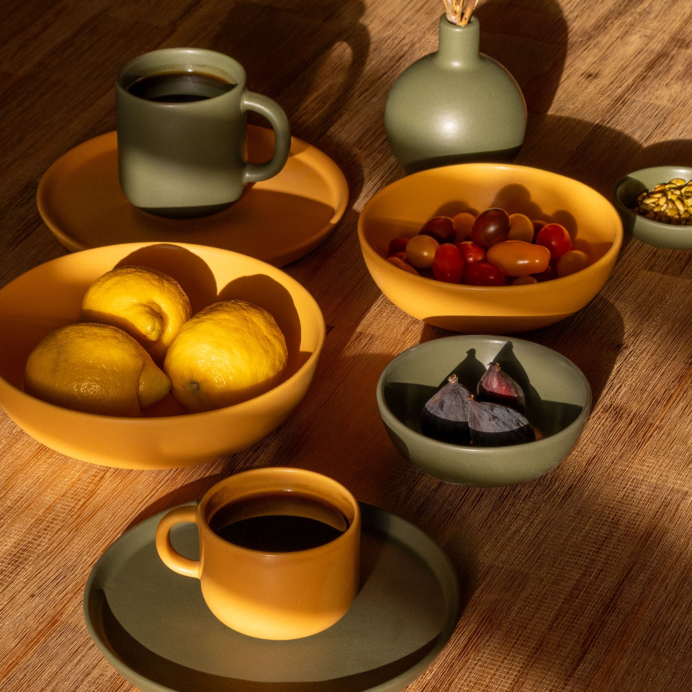 8" Snack Plate Set | SunGold Plates Felt+Fat - Atelier Saucier
