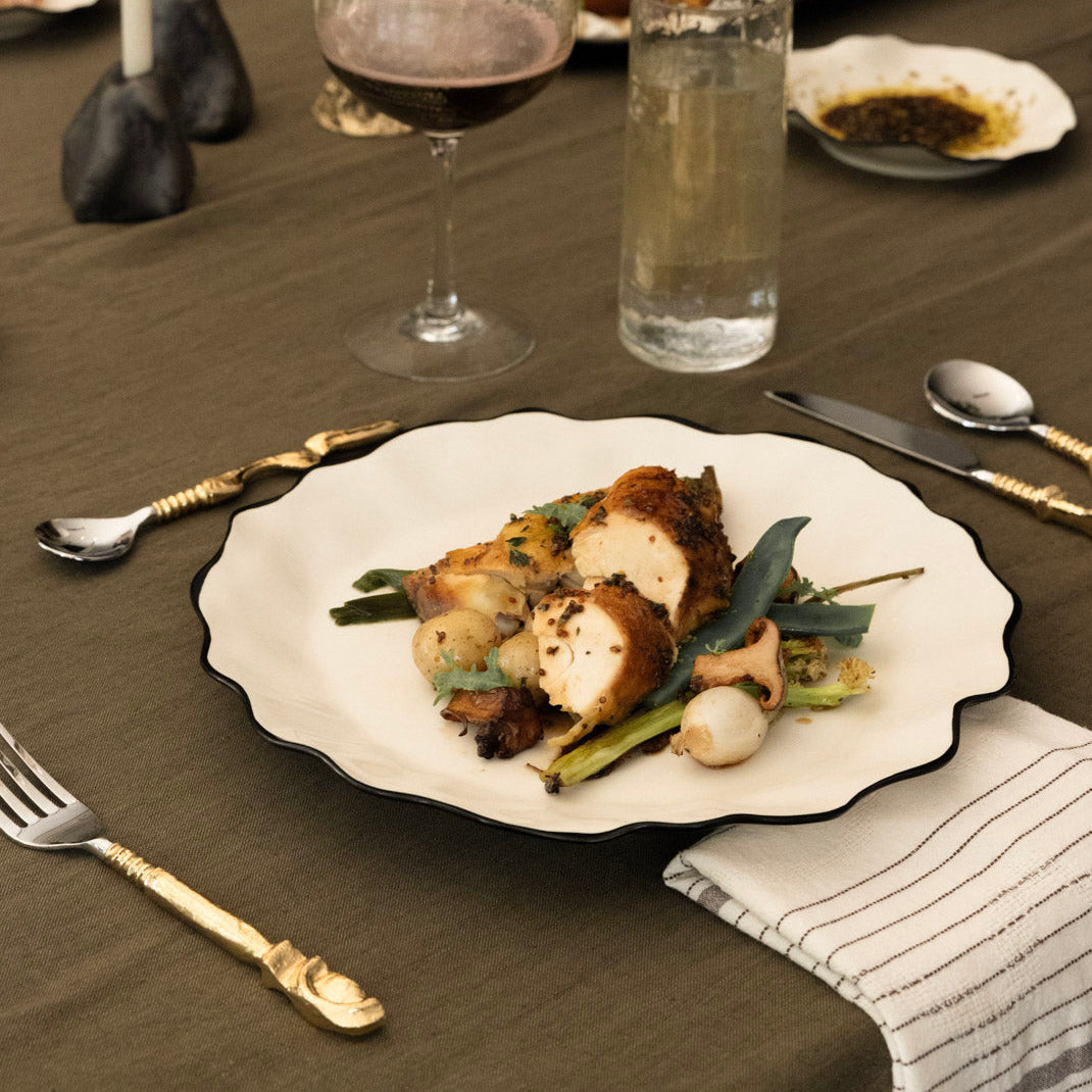 Ribbon Dinner Plate Plates LES Collection - Atelier Saucier