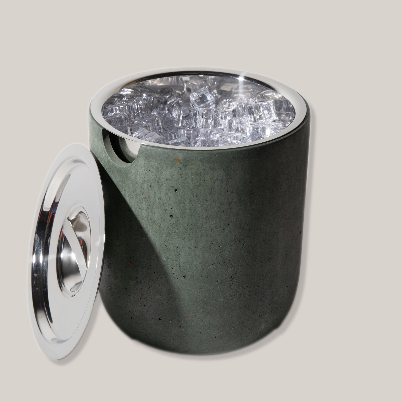 Ice Bucket | Dark Green Terrazzo Bar Accessories Pretti.Cool - Atelier Saucier