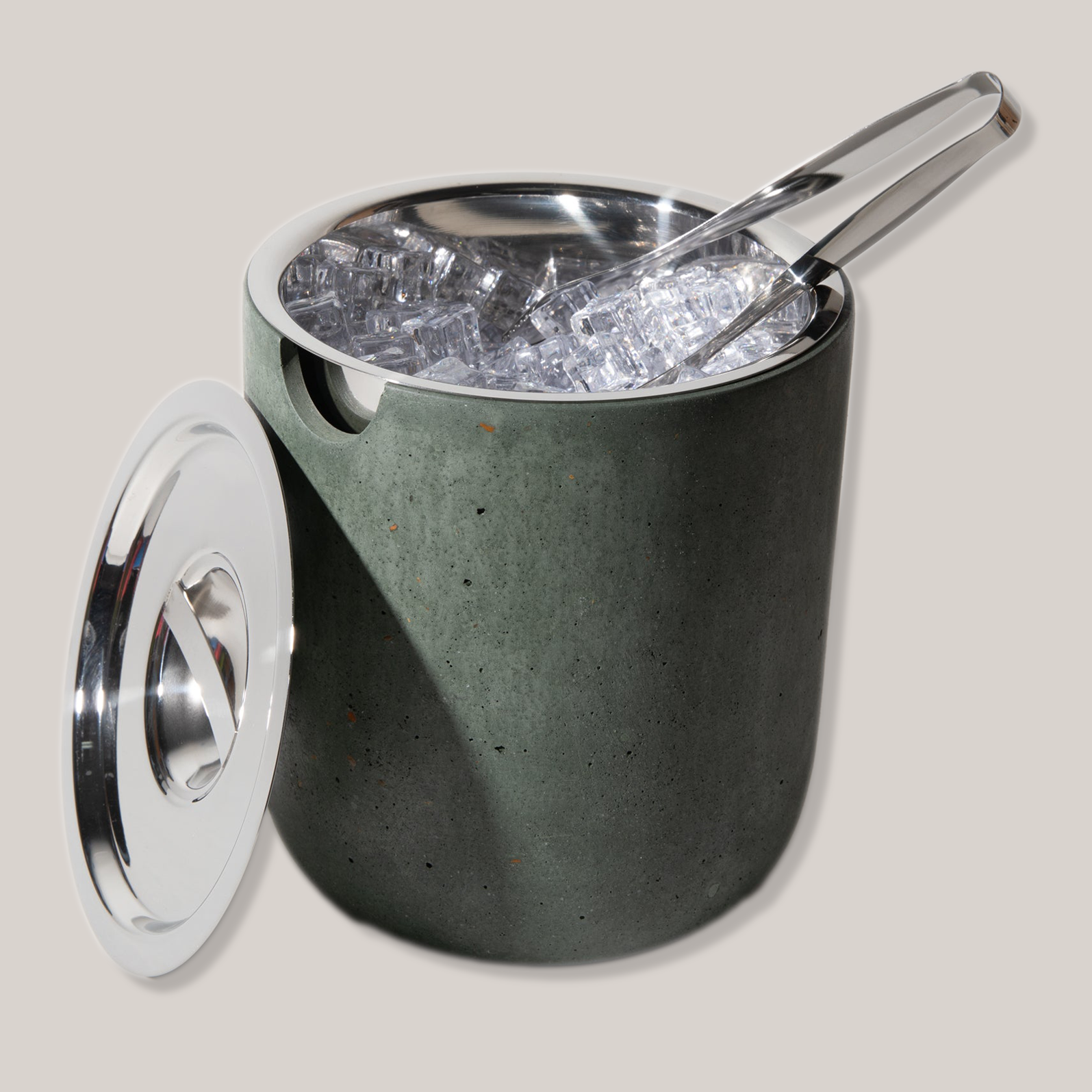Ice Bucket | Dark Green Terrazzo Bar Accessories Pretti.Cool - Atelier Saucier