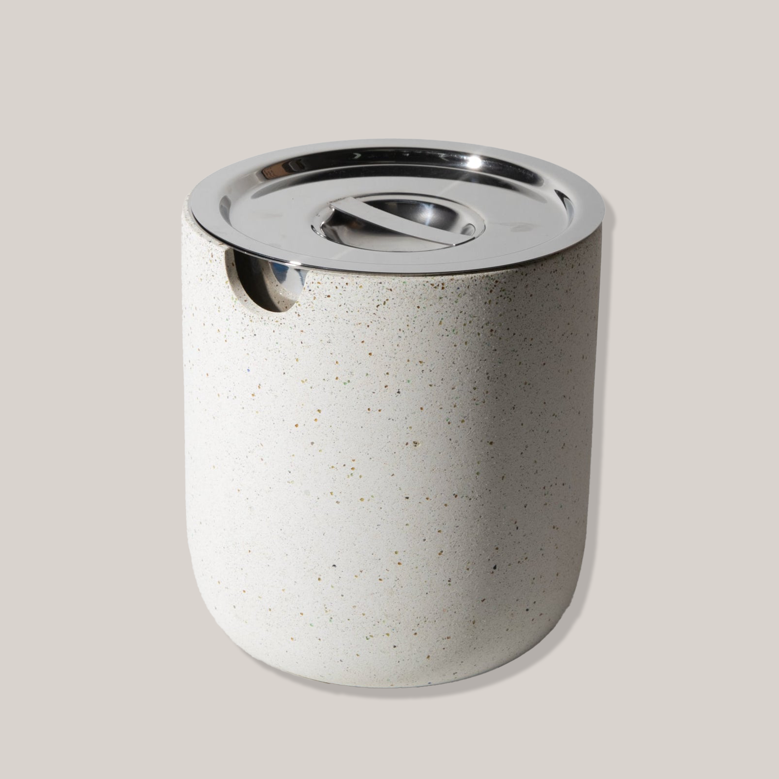 Ice Bucket | White Terrazzo Bar Accessories Pretti.Cool - Atelier Saucier