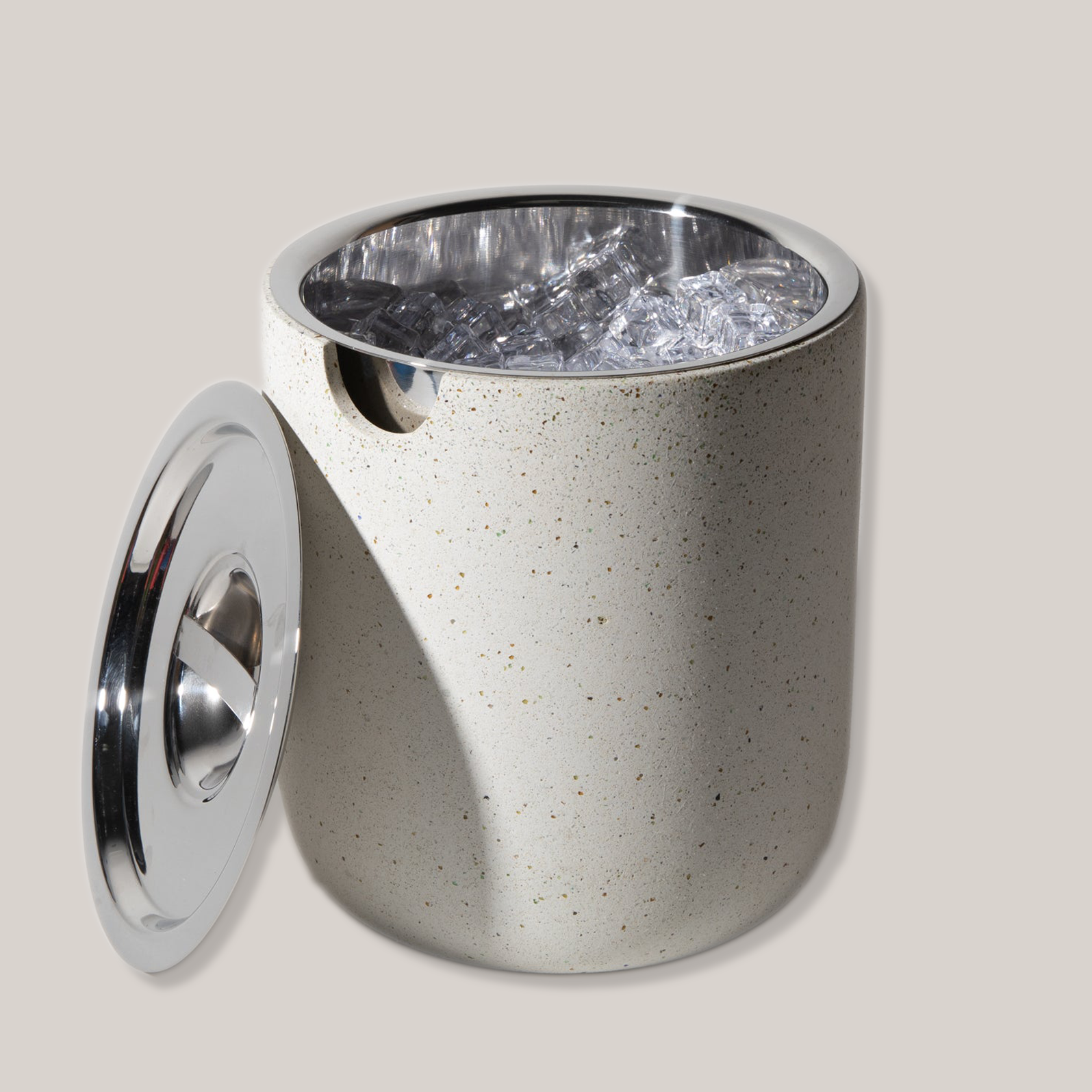 Ice Bucket | White Terrazzo Bar Accessories Pretti.Cool - Atelier Saucier