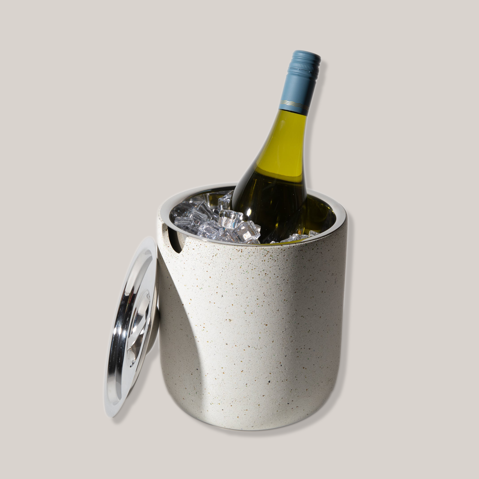 Ice Bucket | White Terrazzo Bar Accessories Pretti.Cool - Atelier Saucier