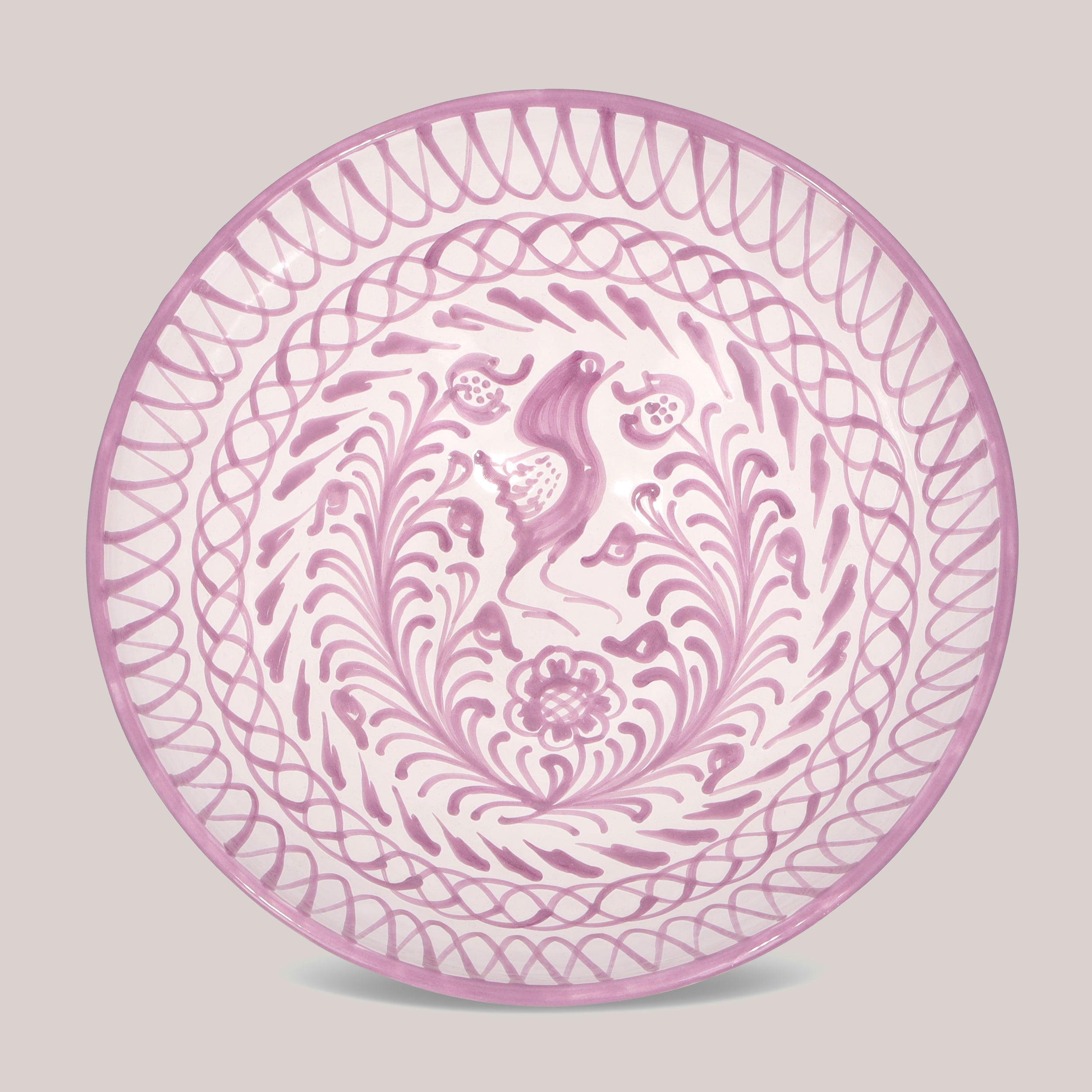 Large Hand-Painted Bowl | Lilac Bowls Pomelo Casa - Atelier Saucier