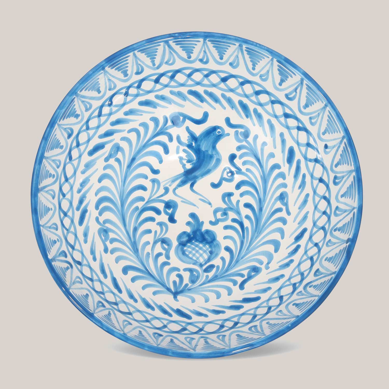 Large Hand-Painted Bowl | Sky Blue Bowls Pomelo Casa - Atelier Saucier