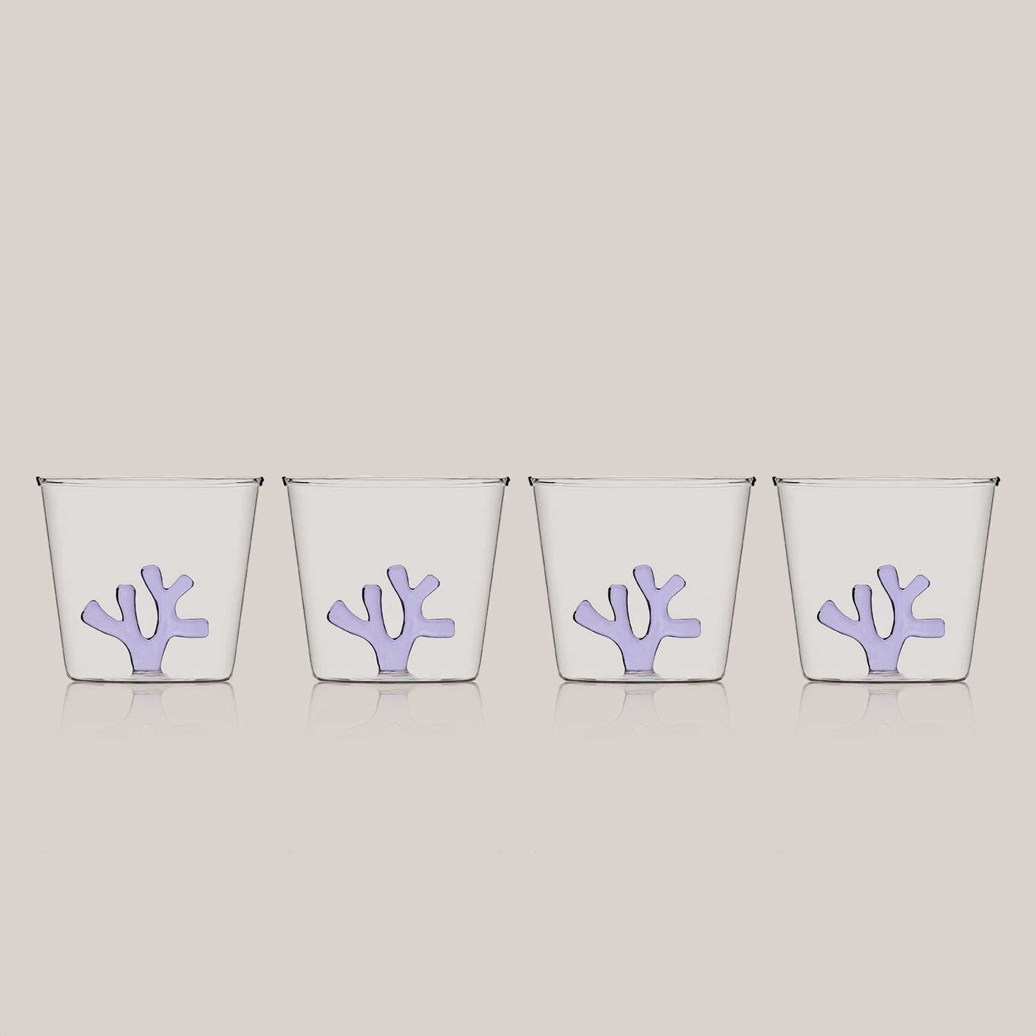 Whimsical Water Tumbler Glasses | Set of 4 Drinkware SPREZZ - Atelier Saucier