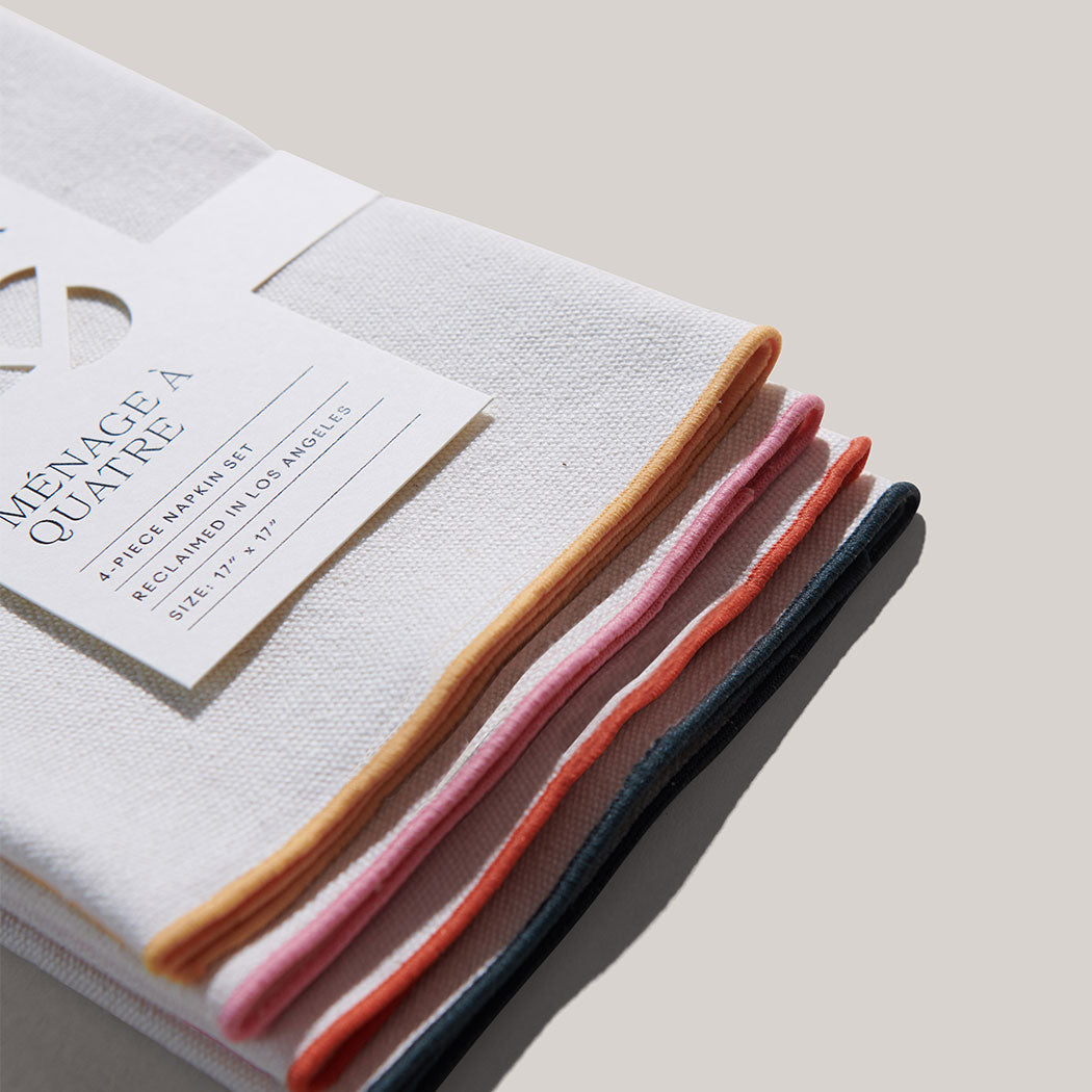 Rainbow Burlap Napkins | Set of 4 NAPKINS ATELIER SAUCIER - Atelier Saucier