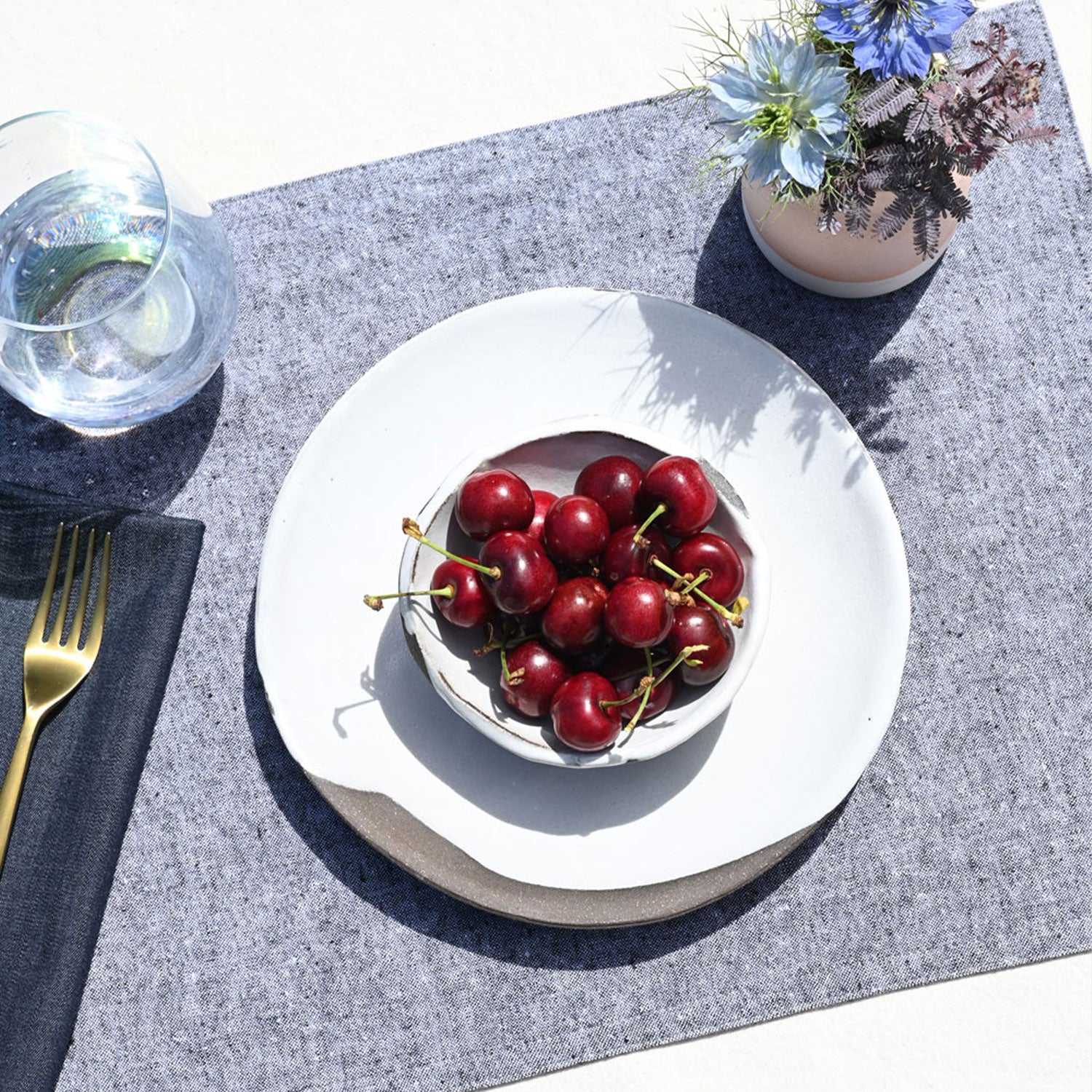 Charcoal Chambray Placemats | Set of 4 PLACEMATS ATELIER SAUCIER - Atelier Saucier
