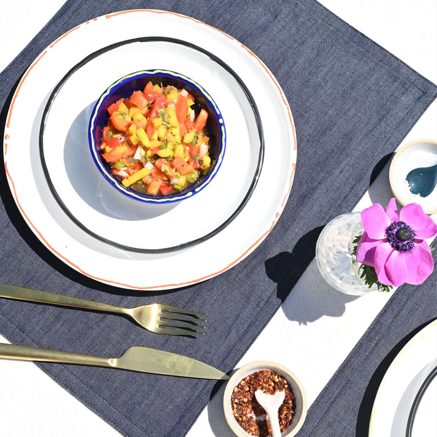 Dark Denim Placemats | Set of 4 PLACEMATS ATELIER SAUCIER - Atelier Saucier