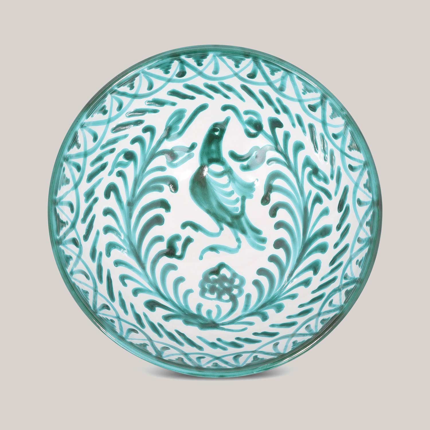 Medium Hand-Painted Bowl | Granada Green Bowls Pomelo Casa - Atelier Saucier