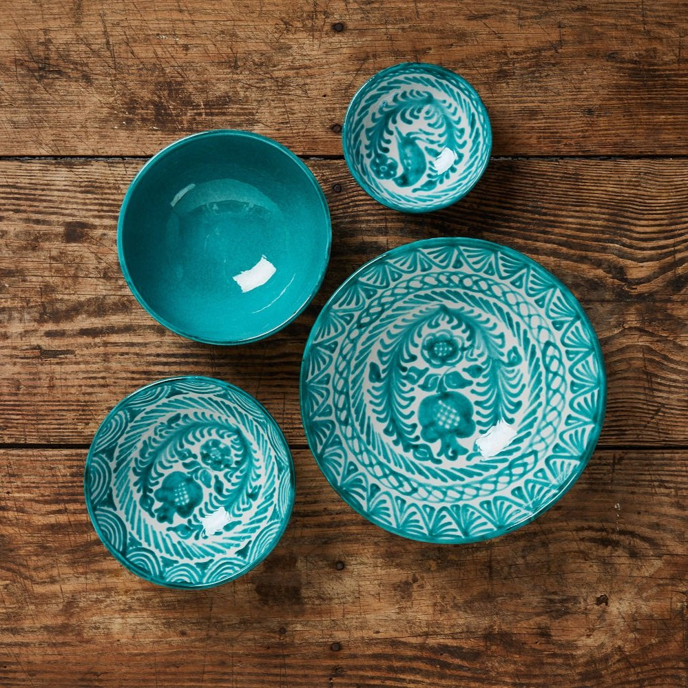 Small Hand-Painted Bowl | Granada Green Bowls Pomelo Casa - Atelier Saucier