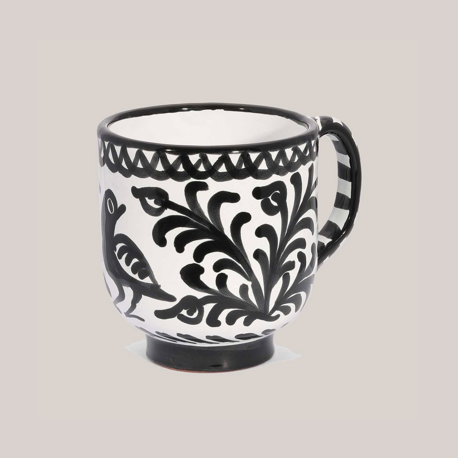 Hand-Painted Mug | Black Drinkware Pomelo Casa - Atelier Saucier