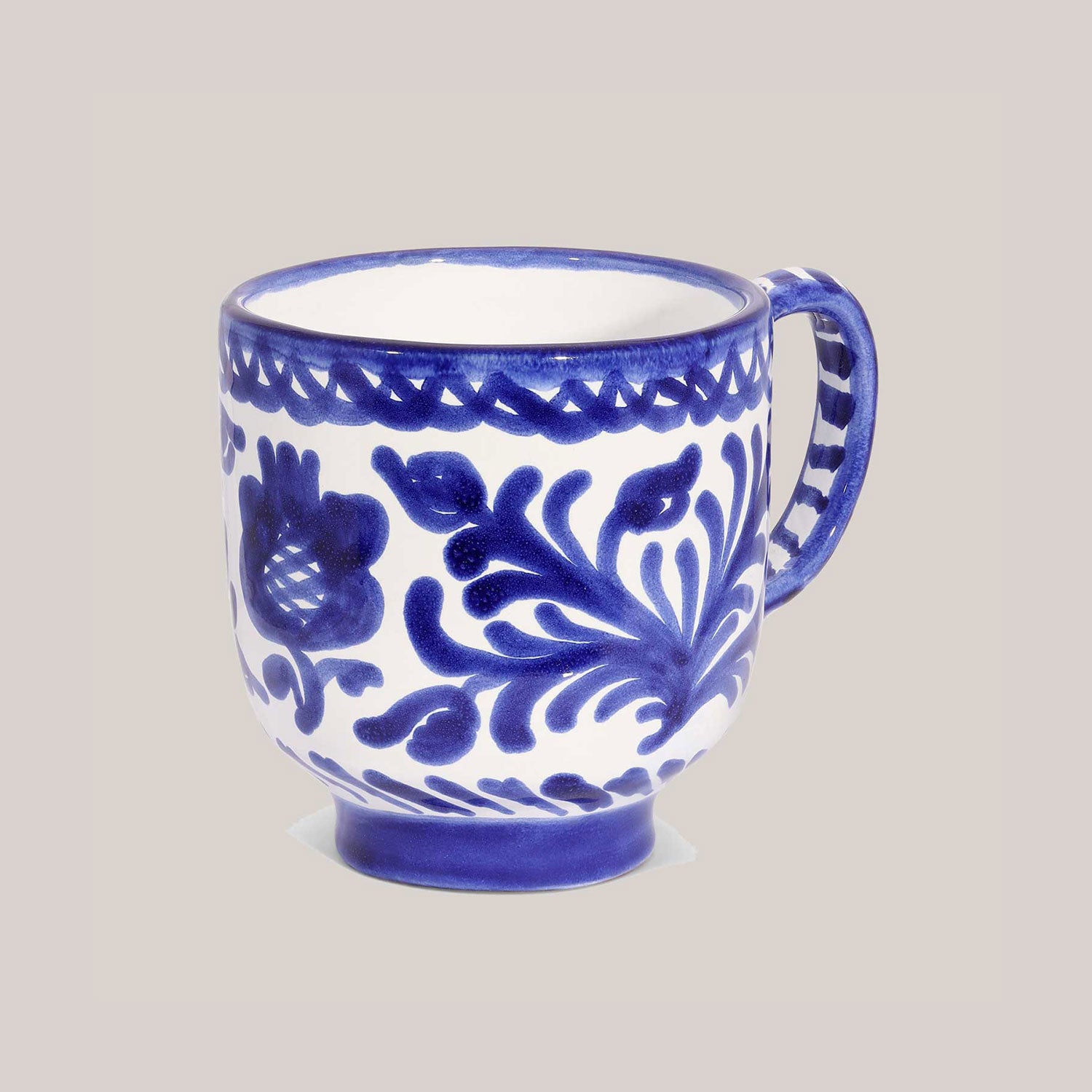 Hand-Painted Mug | Traditional Blue Drinkware Pomelo Casa - Atelier Saucier