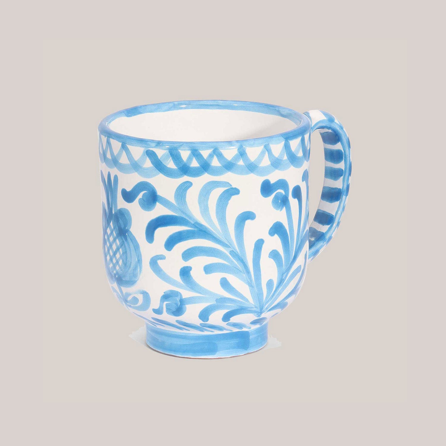 Hand-Painted Mug | Sky Blue Drinkware Pomelo Casa - Atelier Saucier