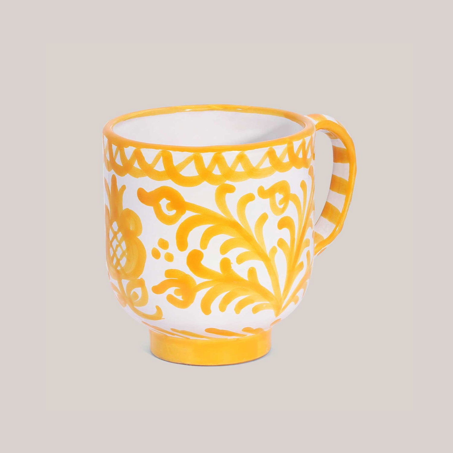 Hand-Painted Mug | Yellow Drinkware Pomelo Casa - Atelier Saucier