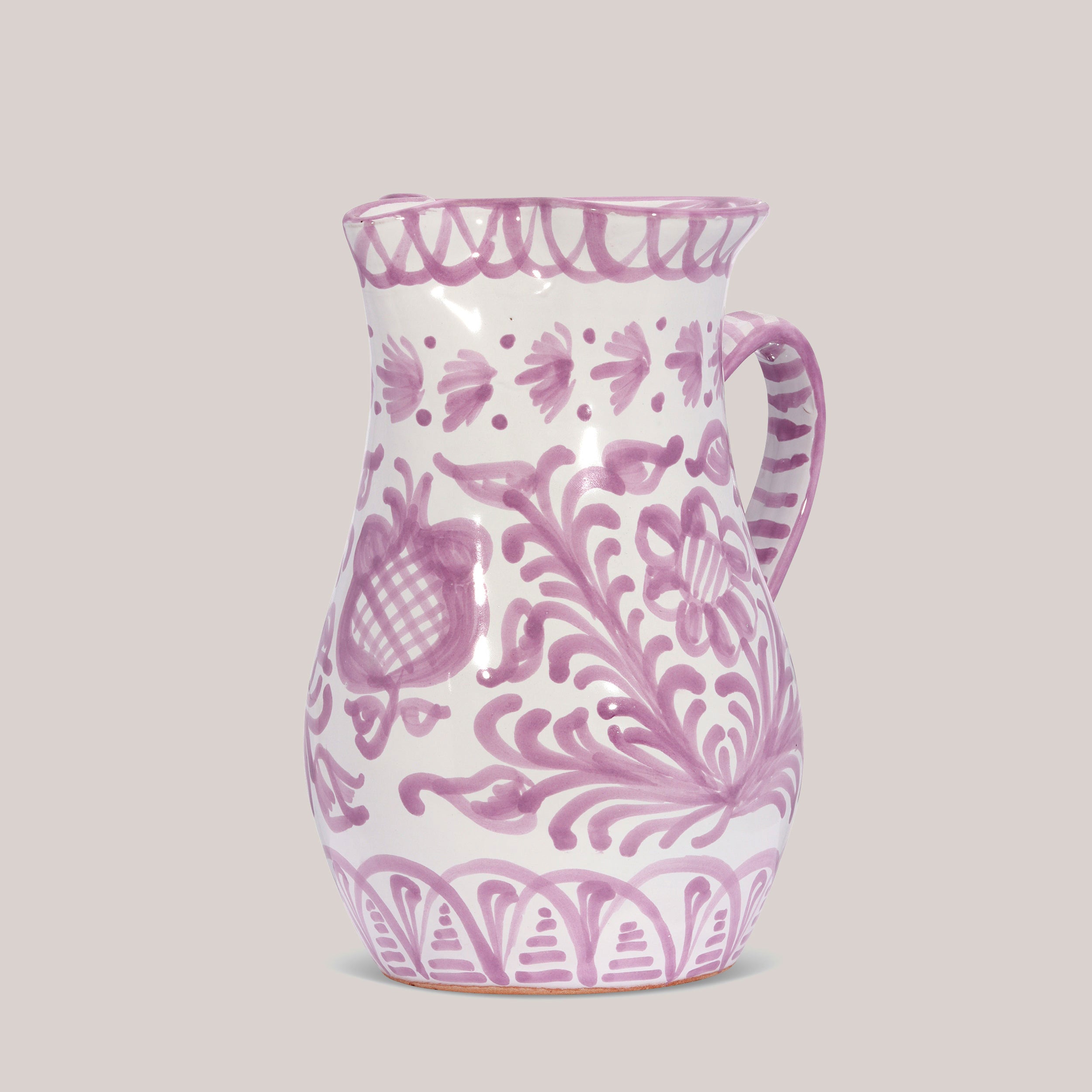 Hand-Painted Pitcher | Lilac Pitchers + Carafes Pomelo Casa - Atelier Saucier