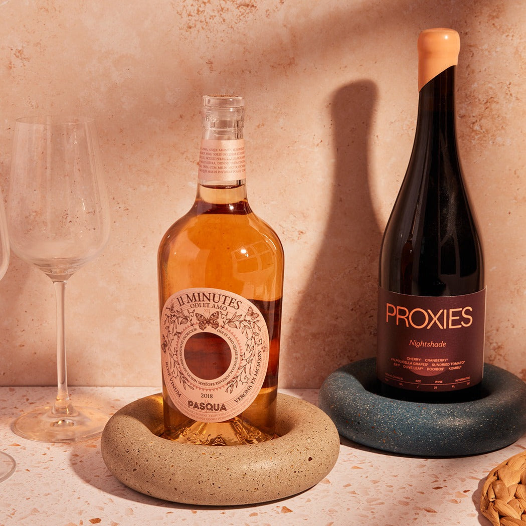 Wine Bottle Coaster | Natural Terrazzo Coasters Pretti.Cool - Atelier Saucier