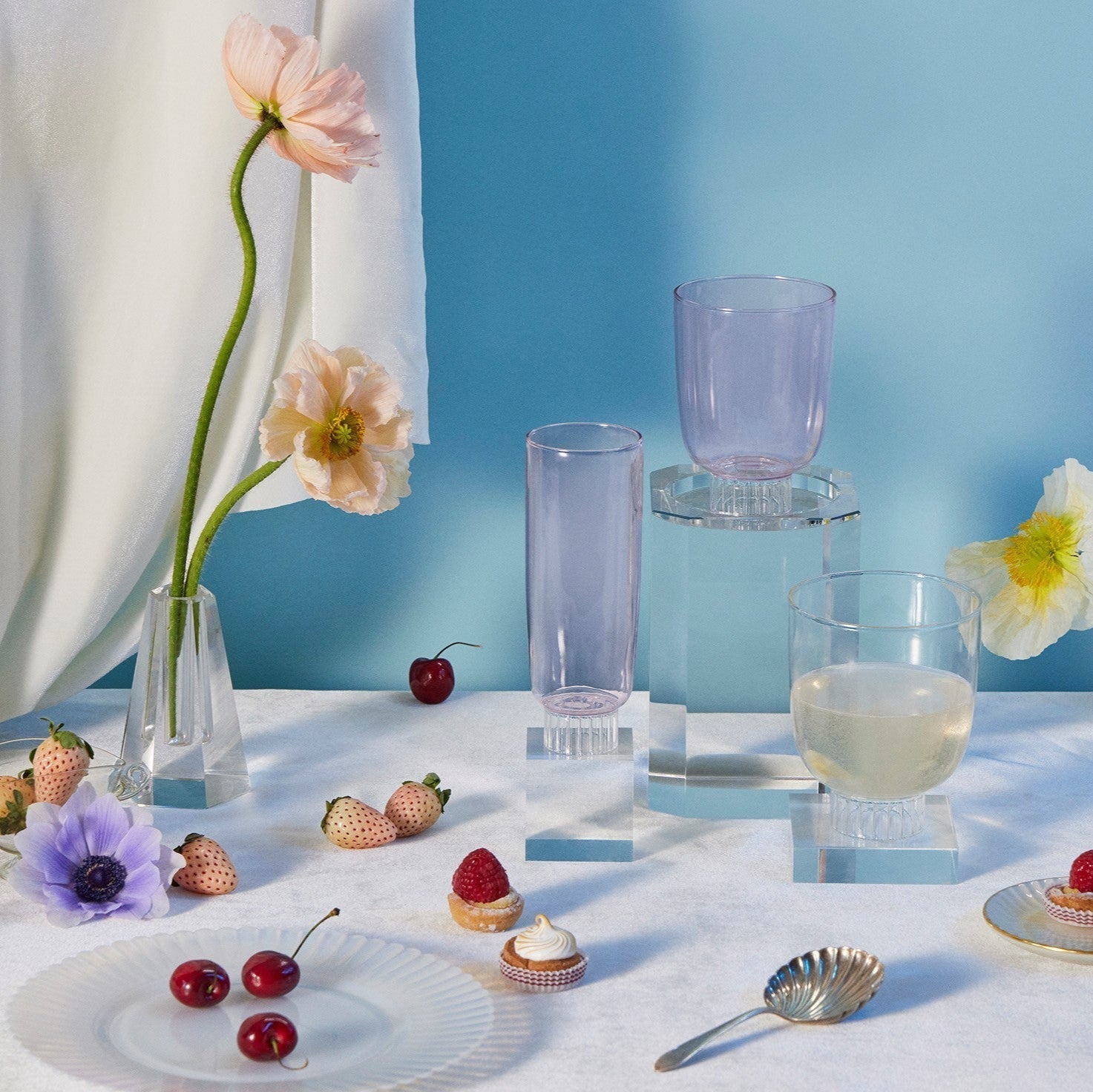 Romantic Stemless Drinking Glasses | Set of 4 Drinkware SPREZZ - Atelier Saucier