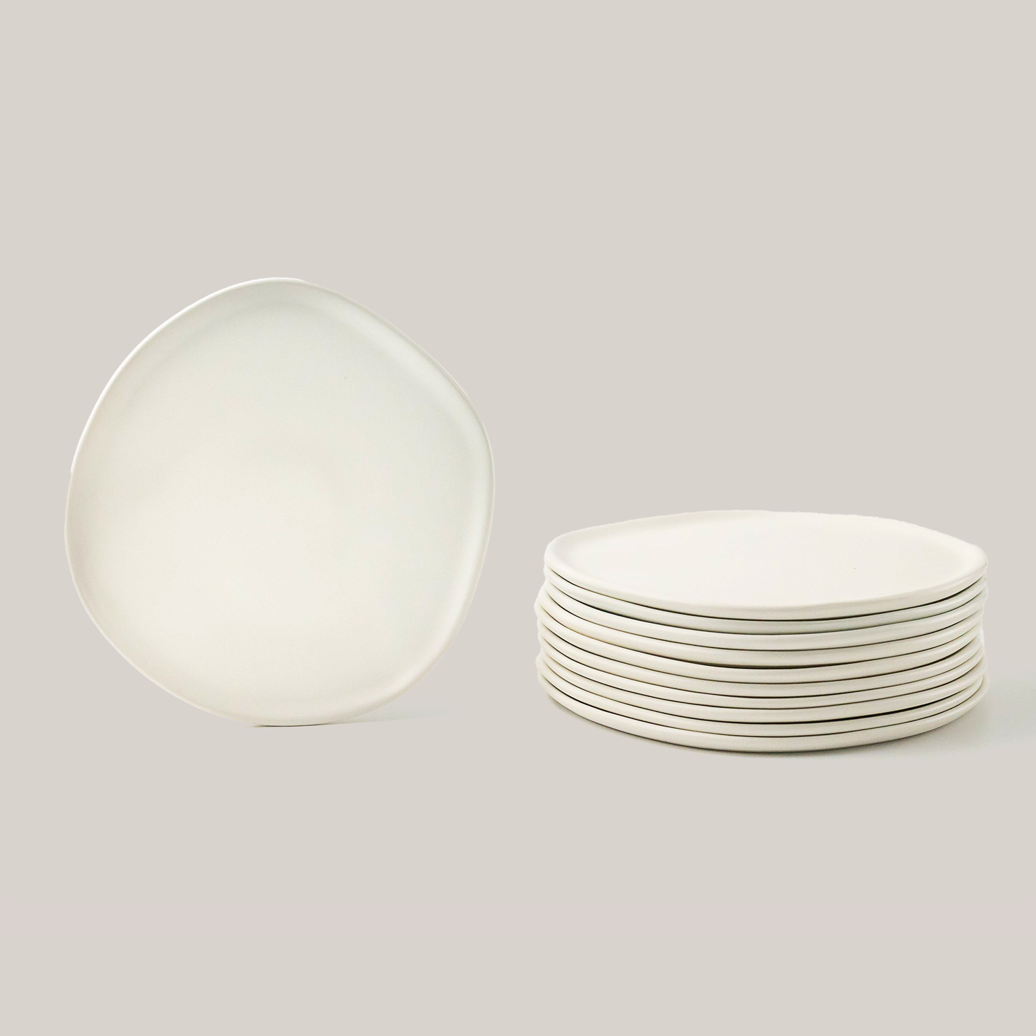 Ripple Salad Plate Plates Haand - Atelier Saucier