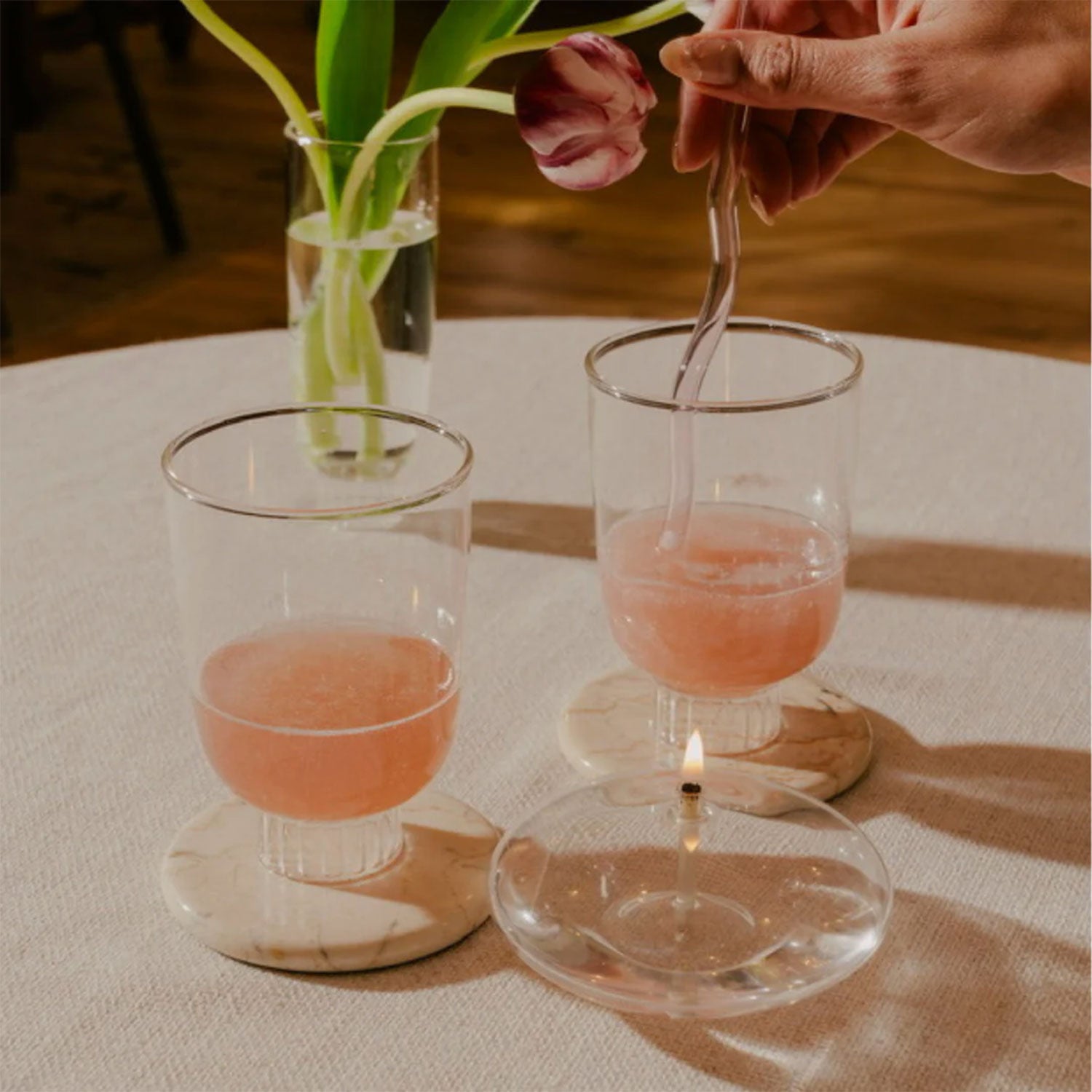 Romantic Stemless Drinking Glasses | Set of 4 Drinkware SPREZZ - Atelier Saucier
