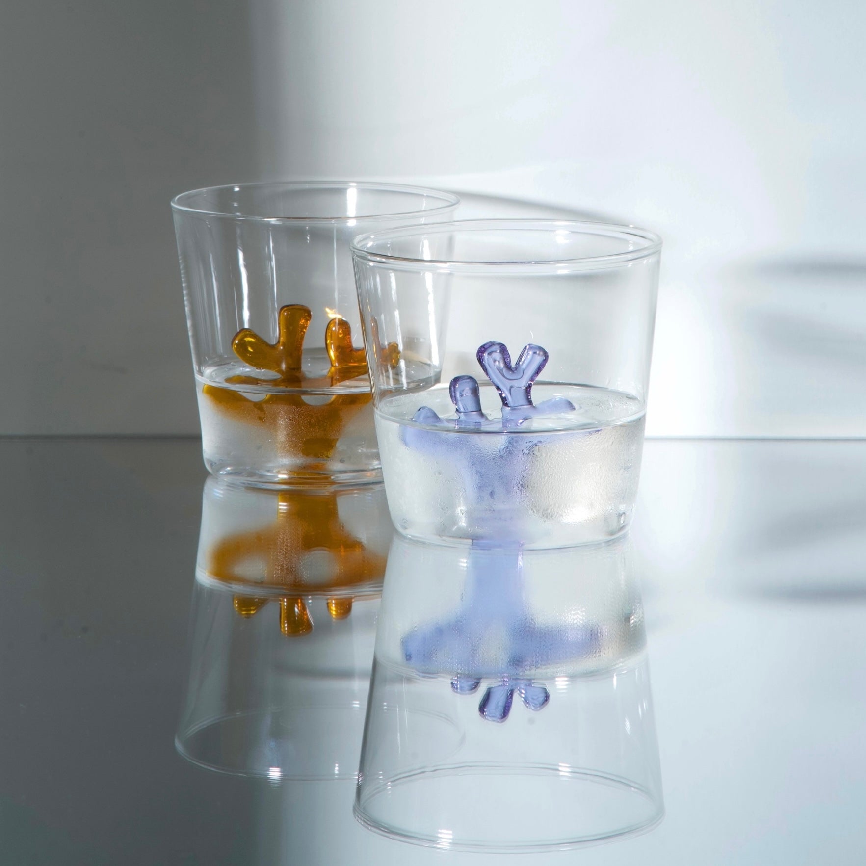 Whimsical Water Tumbler Glasses | Set of 4 Drinkware SPREZZ - Atelier Saucier