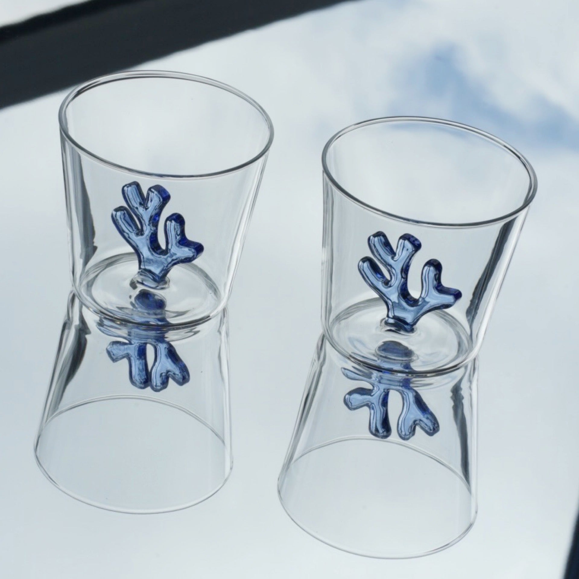 Whimsical Water Tumbler Glasses | Set of 4 Drinkware SPREZZ - Atelier Saucier