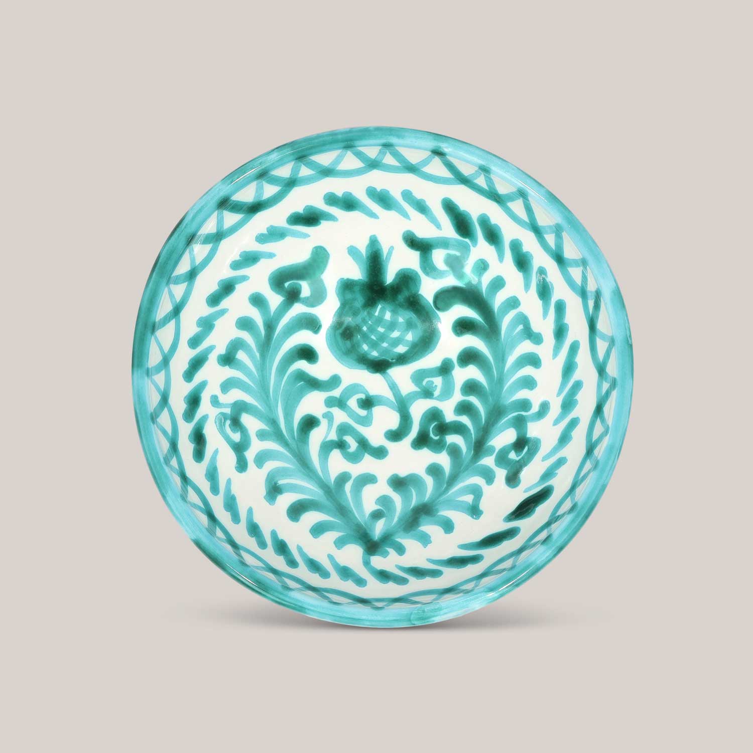 Small Hand-Painted Bowl | Granada Green Bowls Pomelo Casa - Atelier Saucier