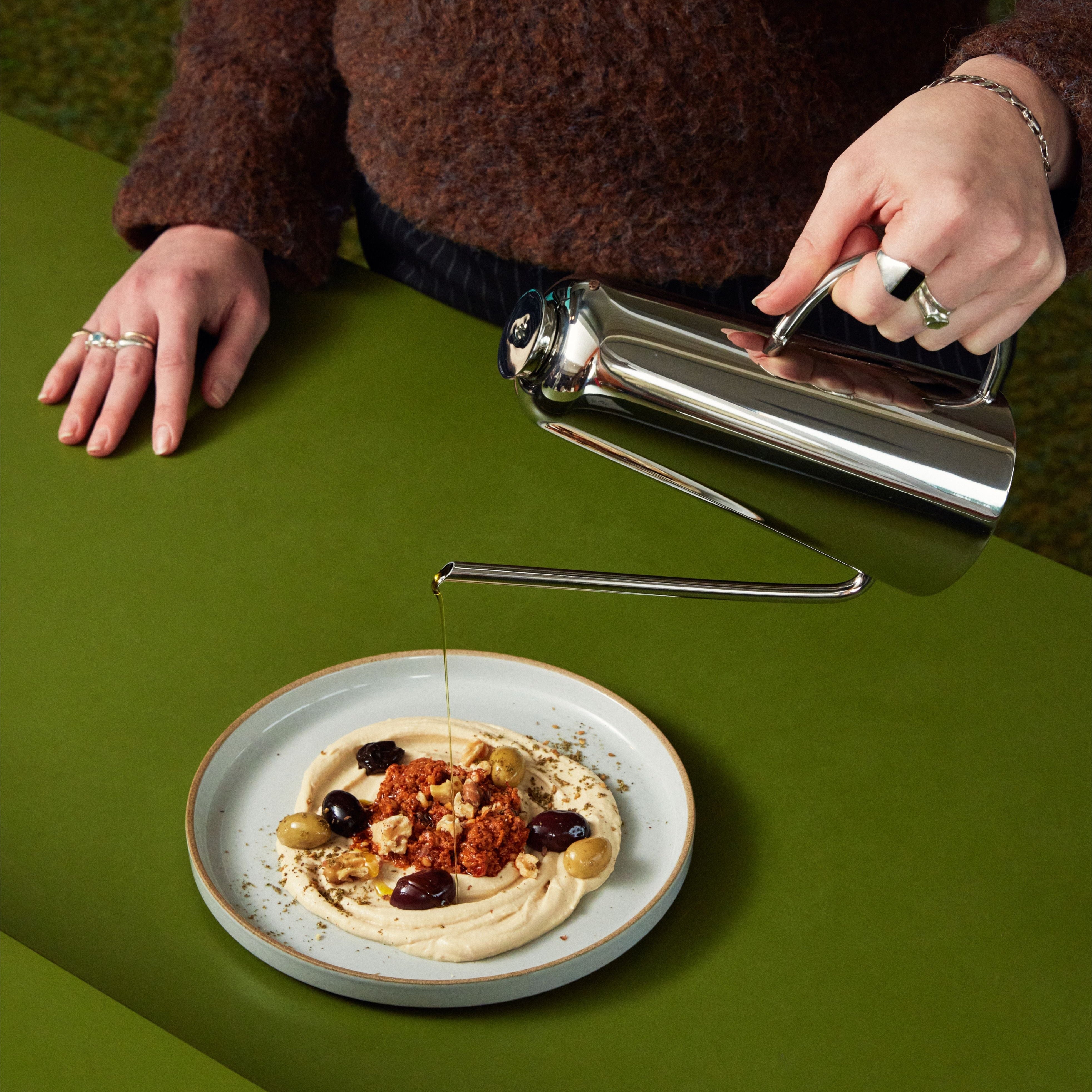 Dripless Stainless Steel Oil Can Kitchen Tools + Utensils Holcomb - Atelier Saucier