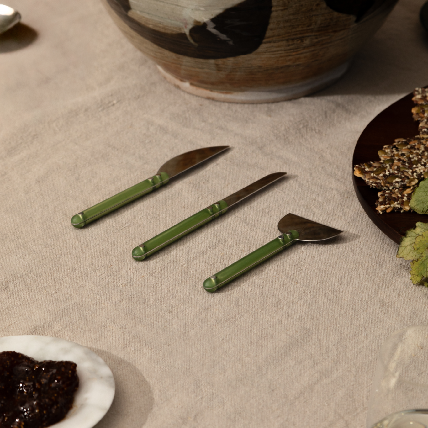 Wedge Cheese Knives Flatware Holcomb - Atelier Saucier