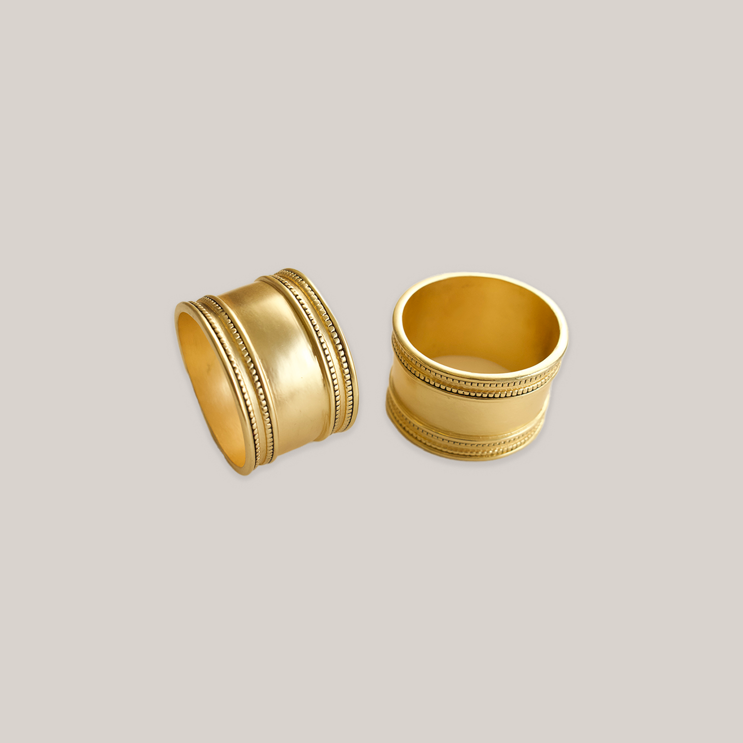 Brass Napkin Rings | Set of 2 Napkin Rings ATELIER SAUCIER - Atelier Saucier