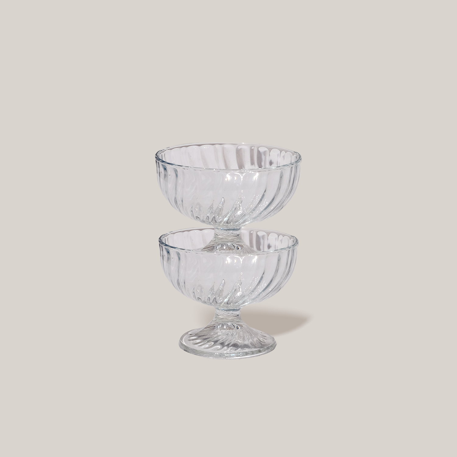 Glass Dessert Coupes | Set of 2 Glassware ATELIER SAUCIER - Atelier Saucier