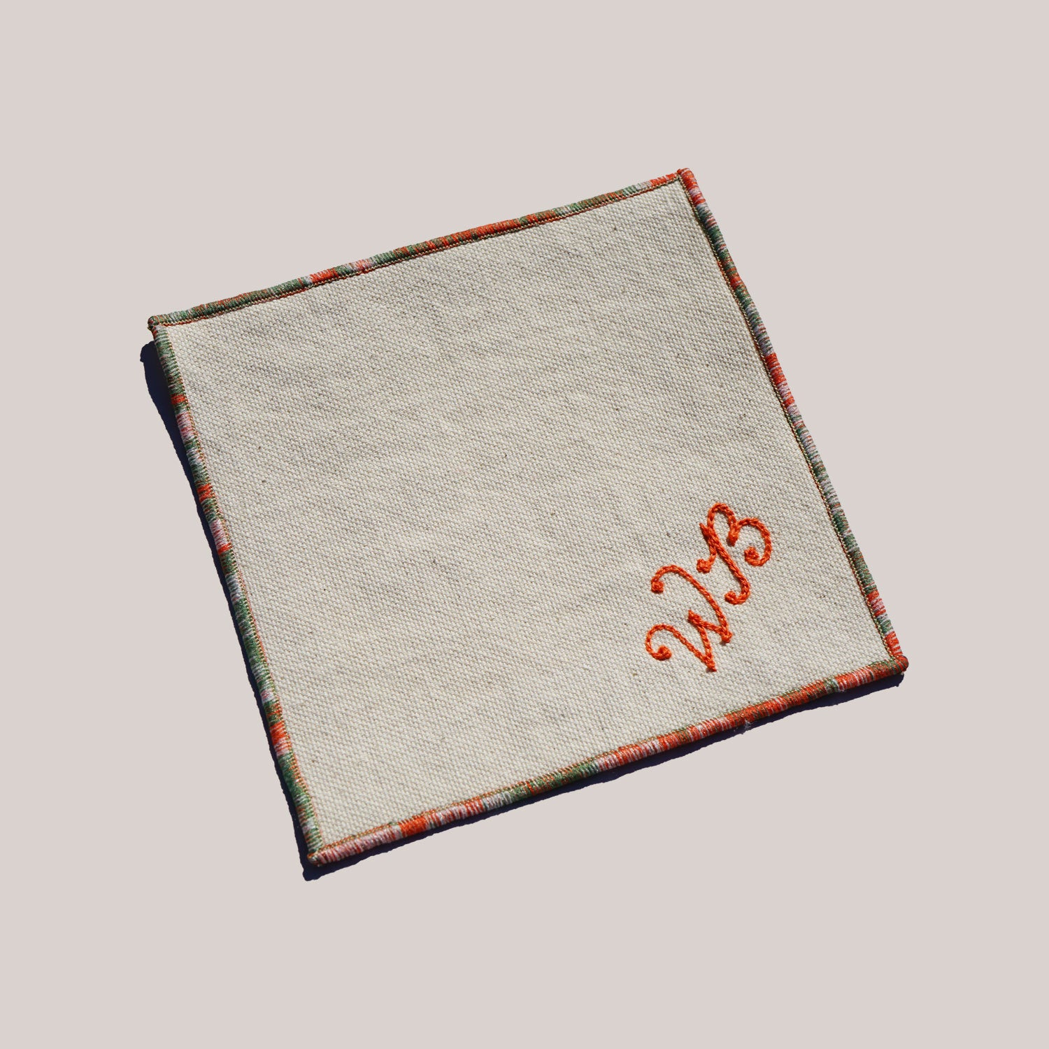 Custom Cocktail Napkin Chain Stitch Embroidery | Set Of 8 NAPKINS ATELIER SAUCIER - Atelier Saucier