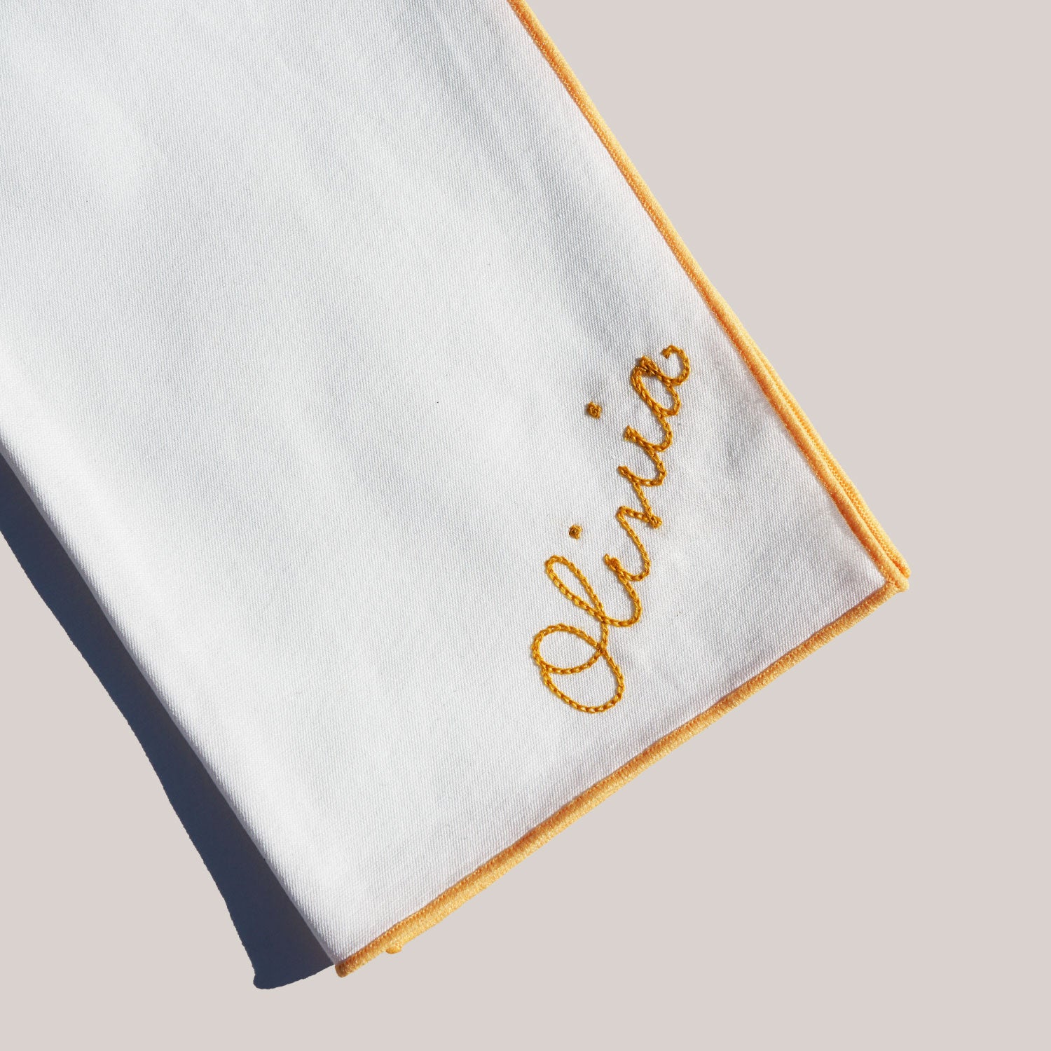 Custom Napkin Chain Stitch Embroidery | Set Of 8 NAPKINS ATELIER SAUCIER - Atelier Saucier
