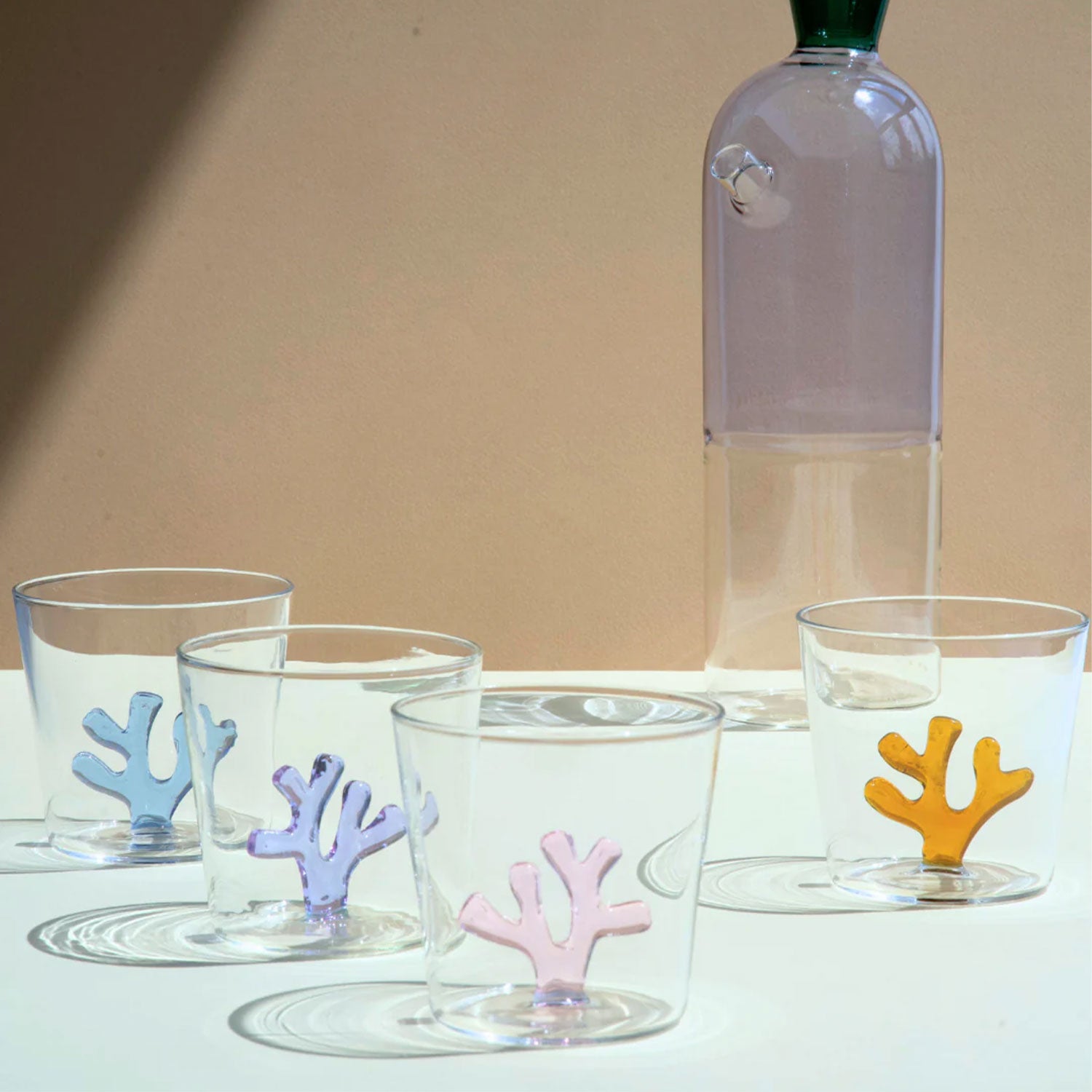 Whimsical Water Tumbler Glasses | Set of 4 Drinkware SPREZZ - Atelier Saucier