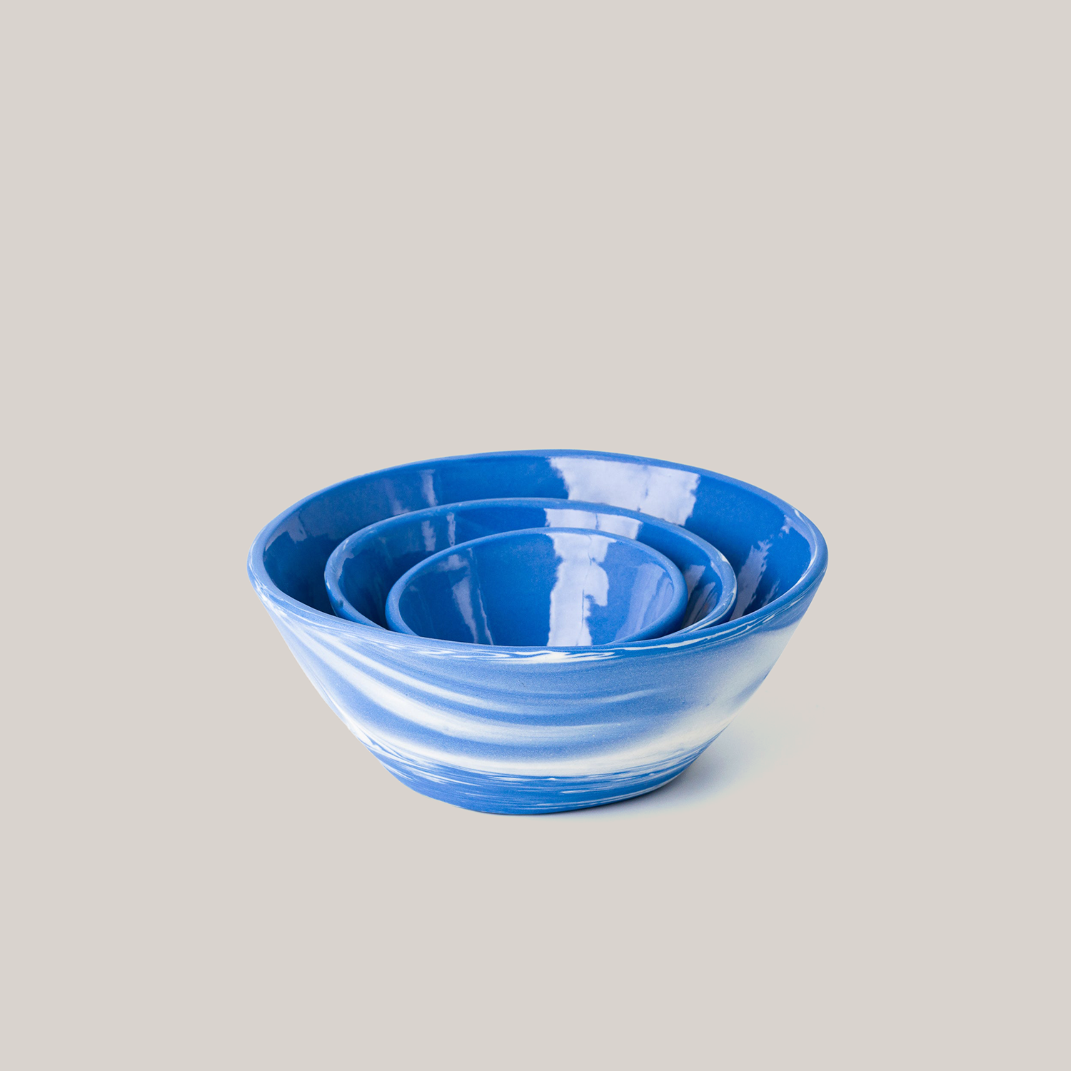 3-Piece Cloudware Nesting Bowl Set Bowls Haand - Atelier Saucier